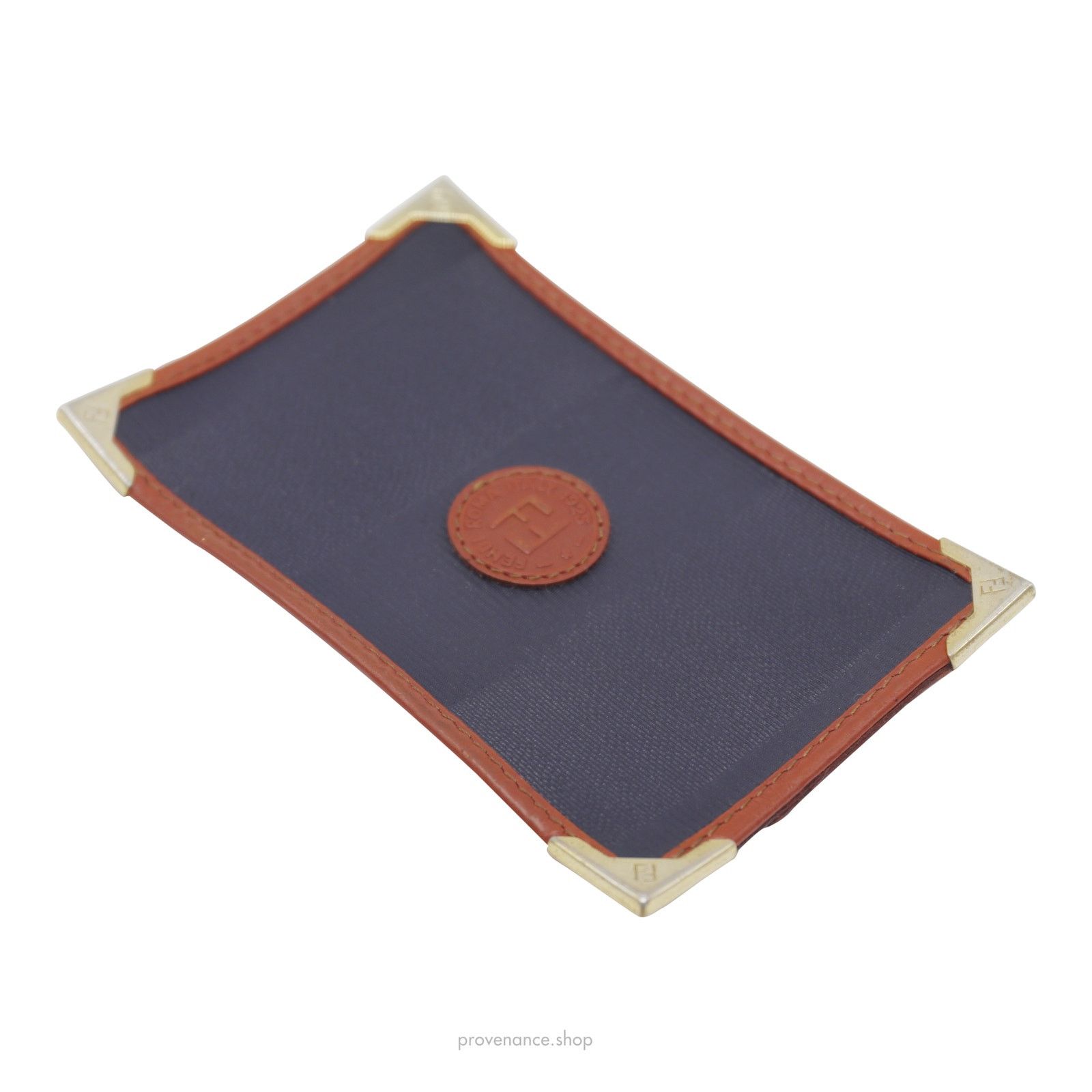 Fendi 🔴 Fendi Card Holder Wallet - Navy Pequin Size ONE SIZE - 4 Thumbnail