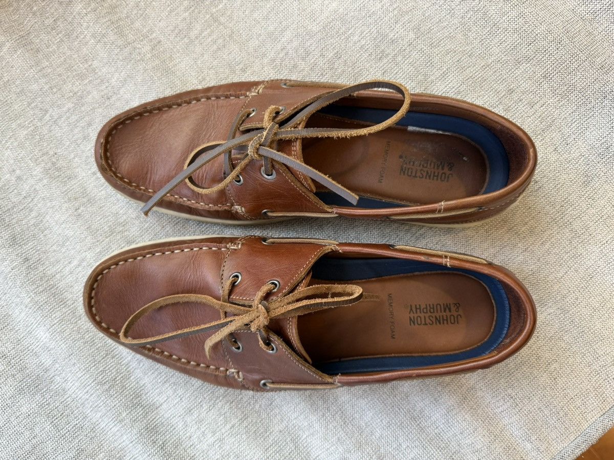 Johnston & Murphy Johnston & Murphy Leather Boat Shoes (sz 8.5) Size US 8.5 / EU 41-42 - 4 Thumbnail