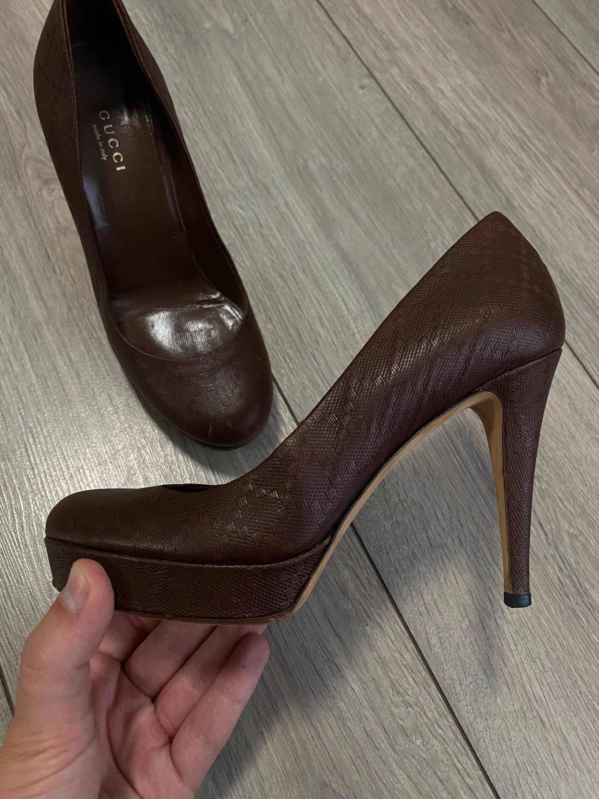 Gucci Gucci By Tom Ford Monogram Platform Pumps Heels Leather Size US 6 / IT 36 - 4 Thumbnail