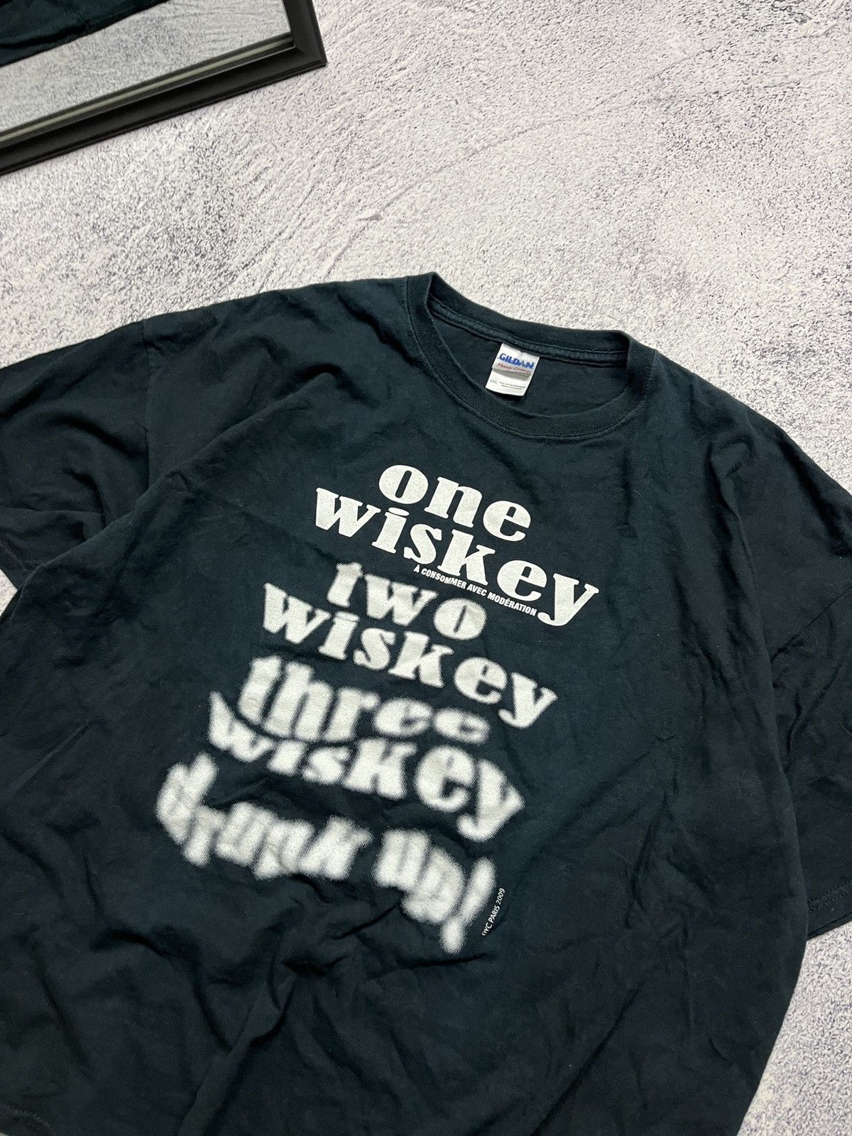 Vintage Humor One Whiskey Two Whiskey Drunk Up Alcohol T Shirt Y2k Size US XXL / EU 58 / 5 - 4 Thumbnail