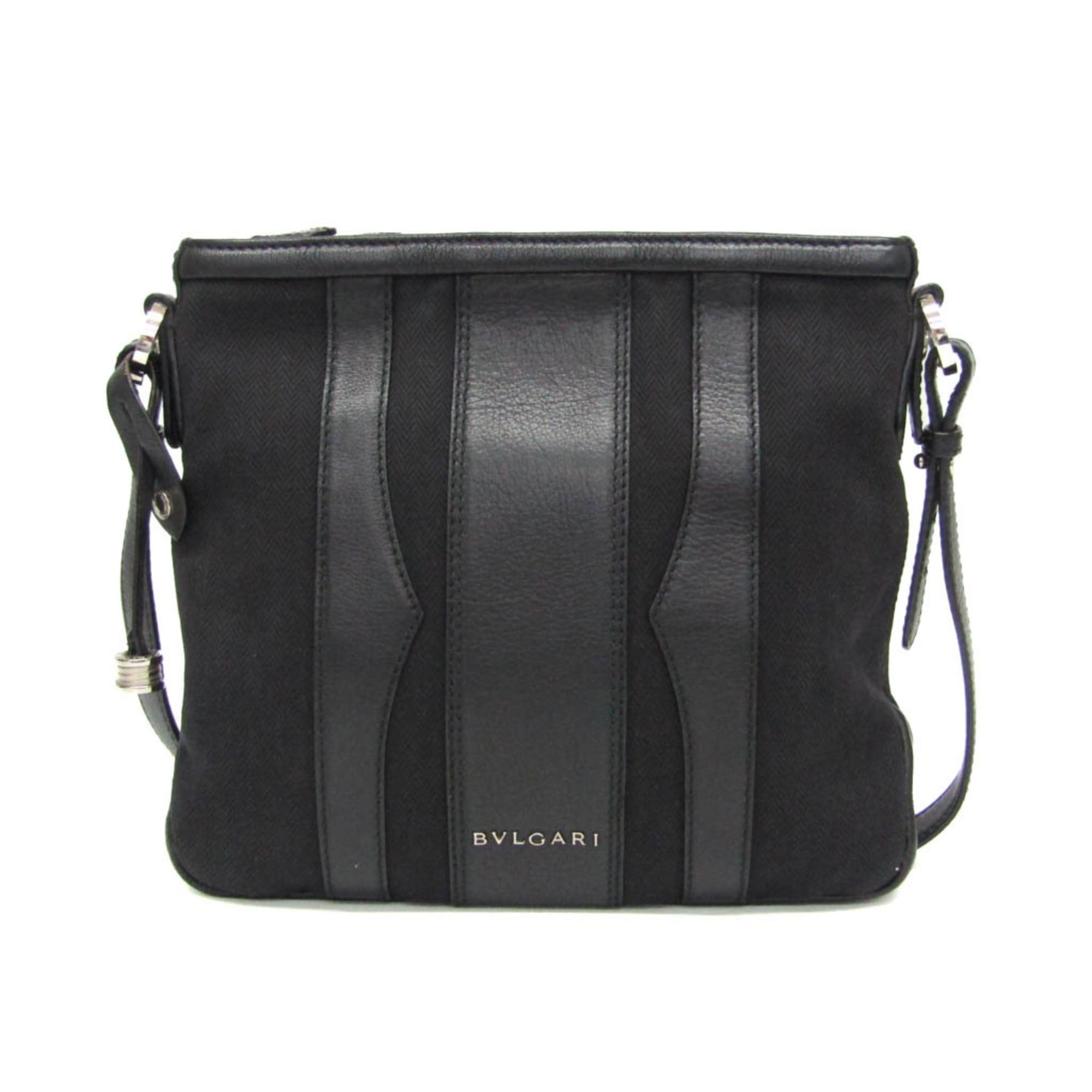 Bvlgari Bvlgari B.zero1 Women's Leather,Canvas Shoulder Bag Black Size ONE SIZE - 1 Thumbnail