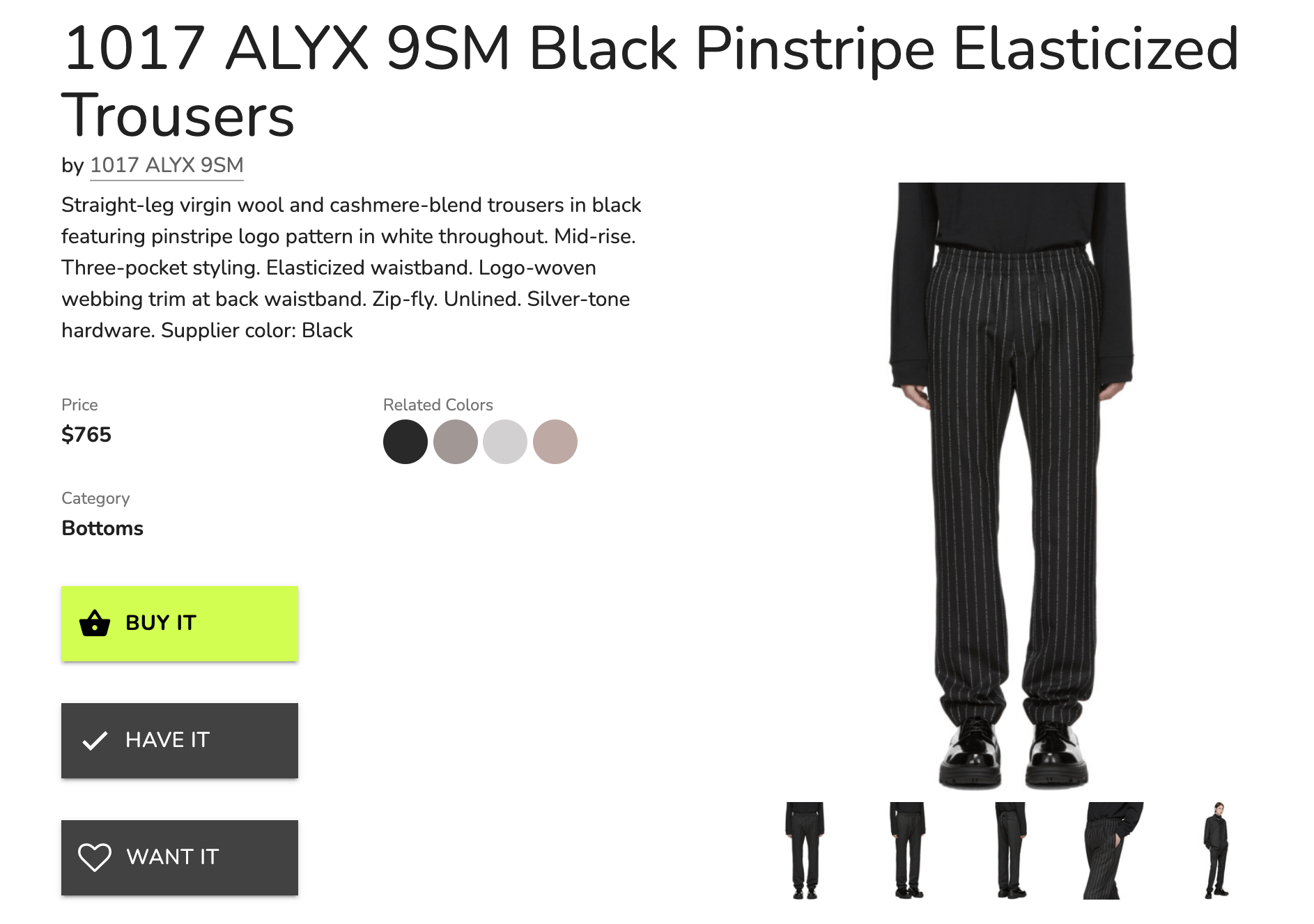 1017 ALYX 9SM ALYX 19AW Trousers Size US 30 / EU 46 - 5 Thumbnail