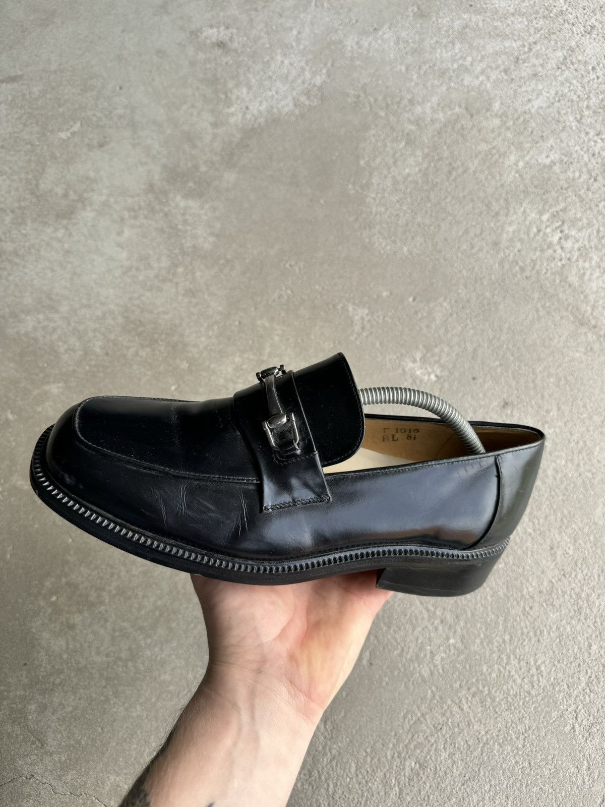 Vintage Black High Quality Leather Loafers Vintage Y2k Italy Hype Size US 8 / EU 41 - 1 Thumbnail