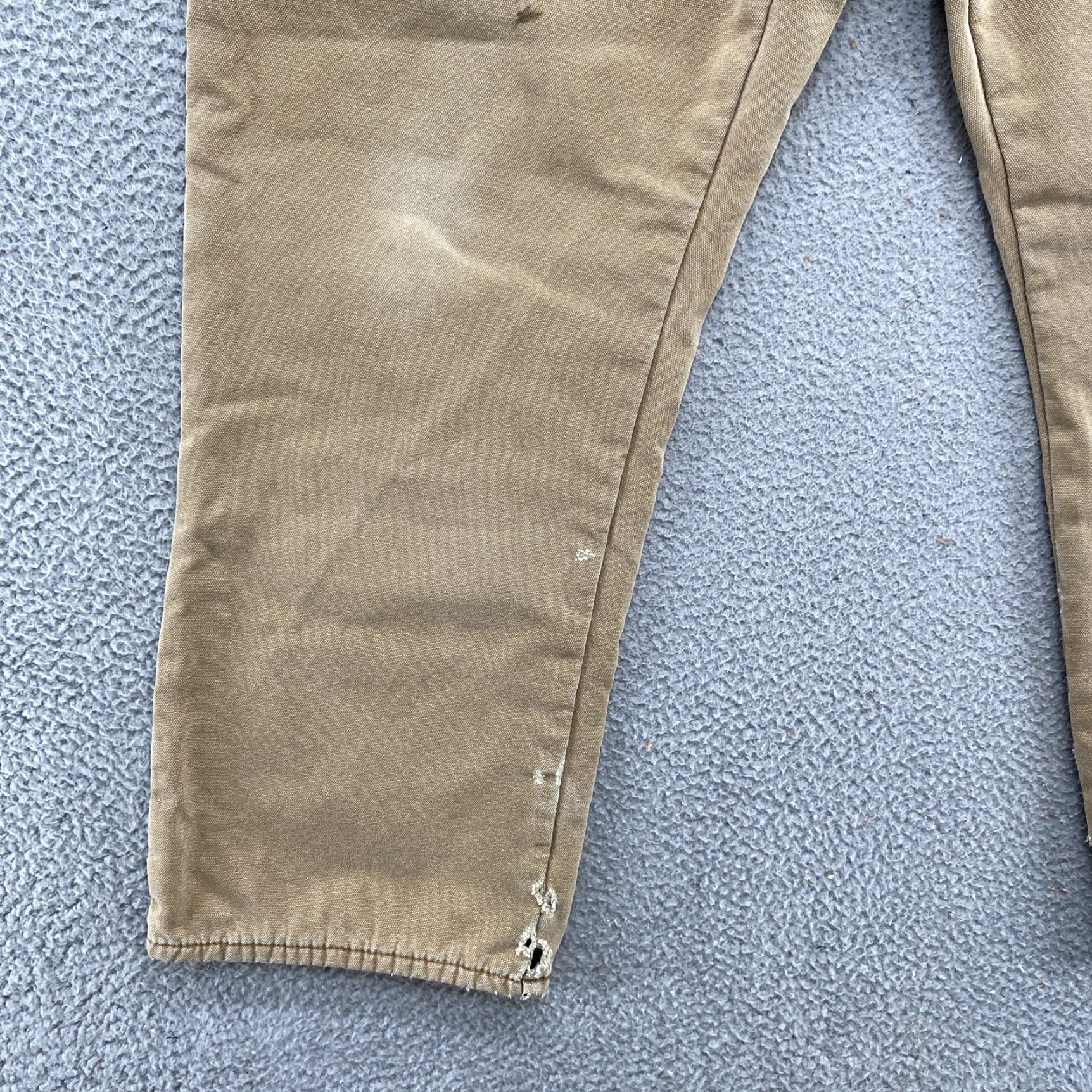 Dickies VINTAGE Dickies Duck Canvas Flannel Lined Carpenter Jeans Pants 42x32 Mens Brown 42 32 Size US 42 / EU 58 - 2 Thumbnail