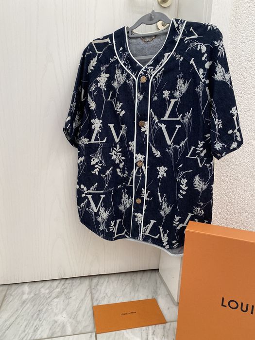 Louis Vuitton - LV - FW20 Virgil Abloh - Leaf Denim Baseball Shirt