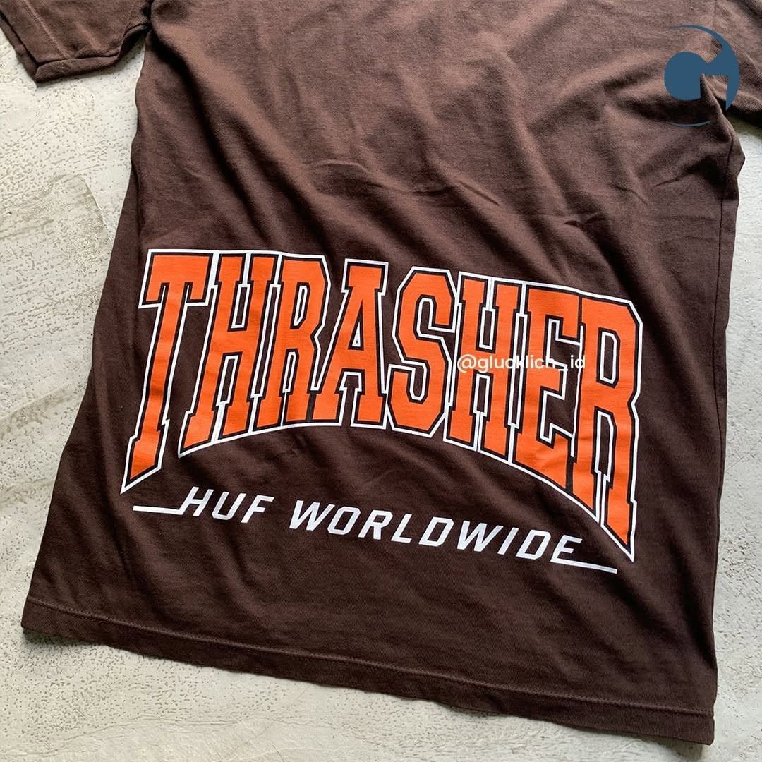 Huf × Thrasher HUF, x Thrasher High Point Tee in Chocolate Size US S / EU 44-46 / 1 - 2 Thumbnail