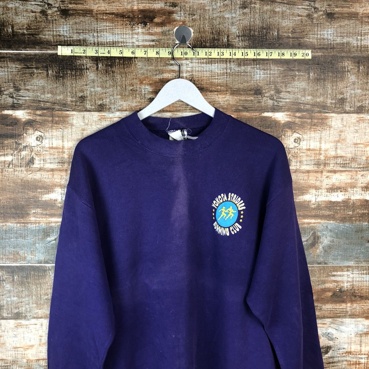 Vintage 99' Yokota Striders Running Club Purple Sweatshirt #A2059 Size US M / EU 48-50 / 2 - 8 Thumbnail