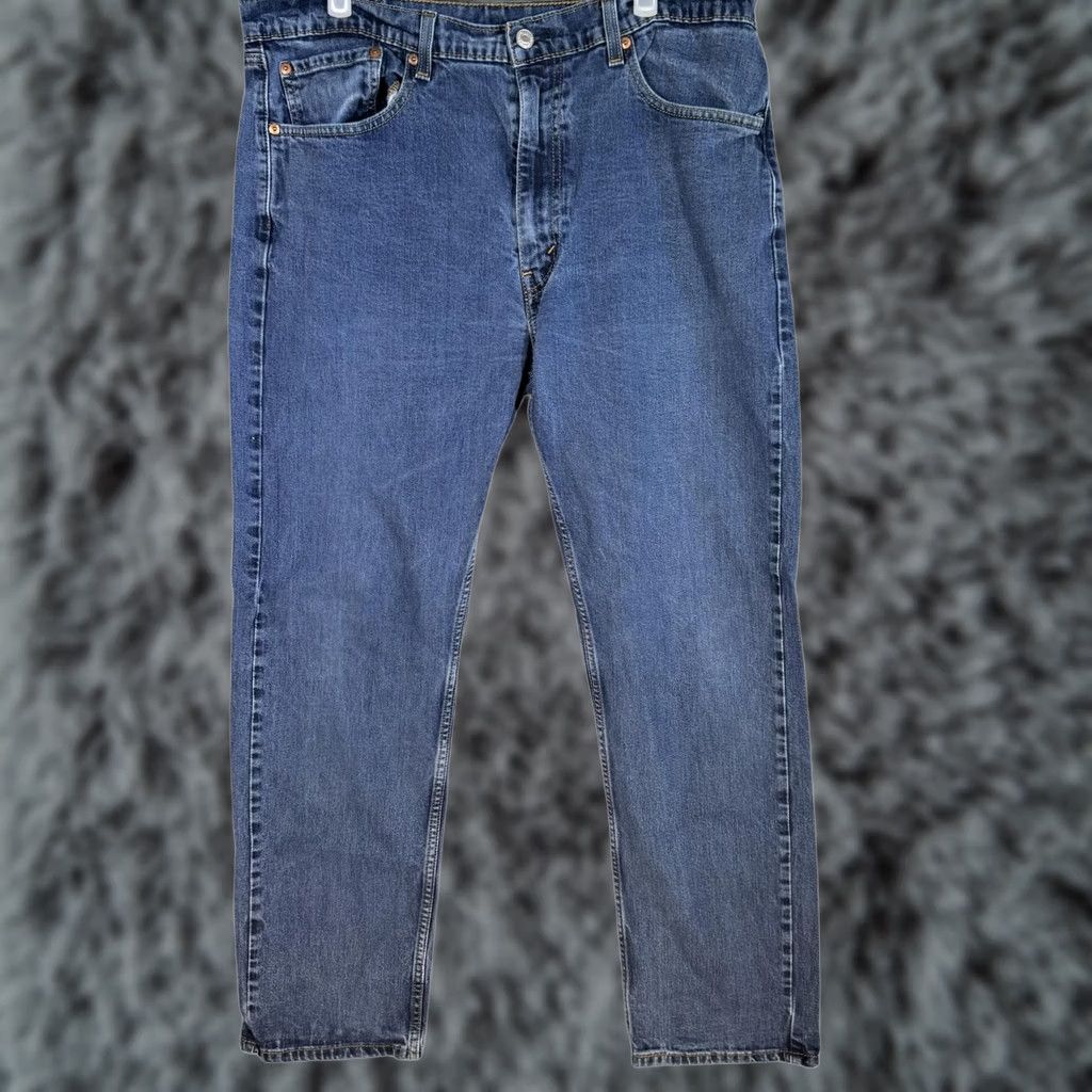 Levi's Levi's 505 Jeans Mens 38x32 Blue Denim Straight Leg Classic Fit Medium Wash Size US 38 / EU 54 - 1 Thumbnail