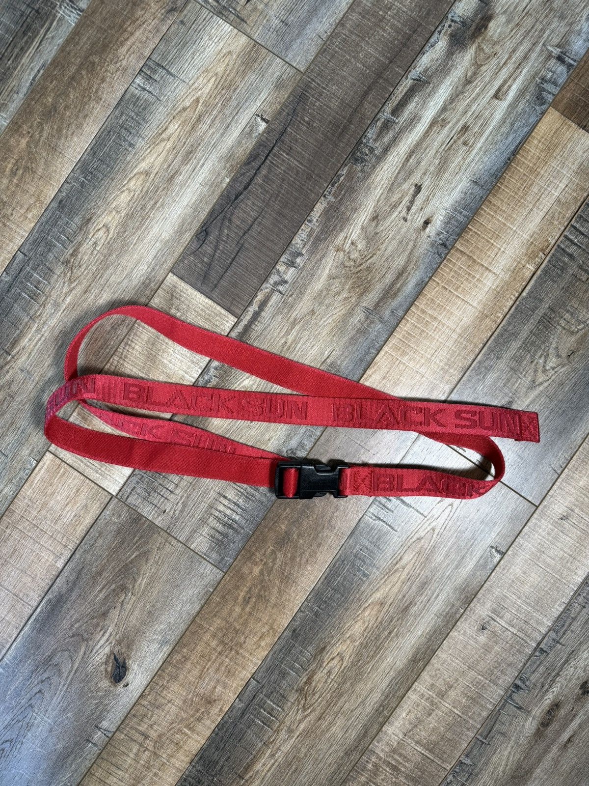 Palm Angels Extra Long Black Sun Belt in Red Size ONE SIZE - 4 Thumbnail