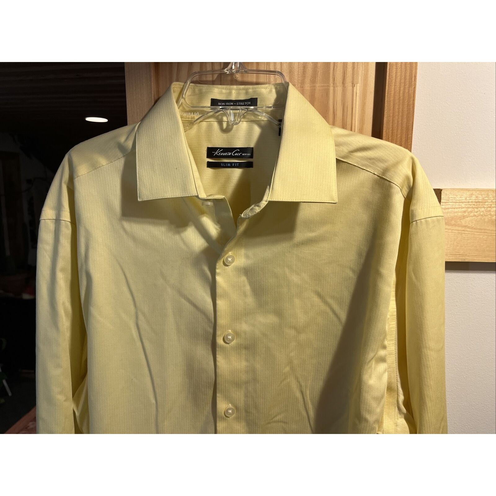 Kenneth Cole Kenneth Cole New York Men’s 15.5 34/35 Yellow Cotton Shirt Size US M / EU 48-50 / 2 - 7 Thumbnail
