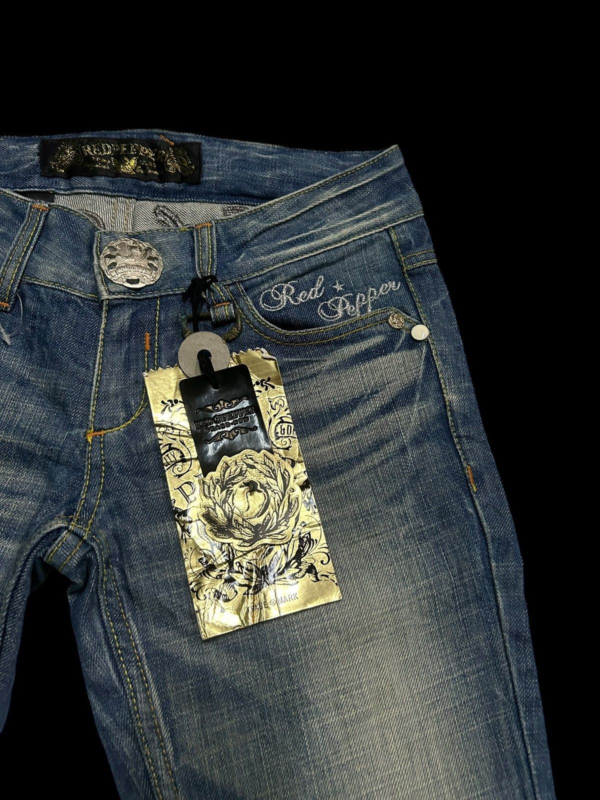 14th Addiction × If Six Was Nine × Le Grande Bleu (L.G.B.) Flare Japanese Brand RED PEPPER with Tags Crazy Design 🎌☠️☠️ Size US 30 / EU 46 - 4 Thumbnail
