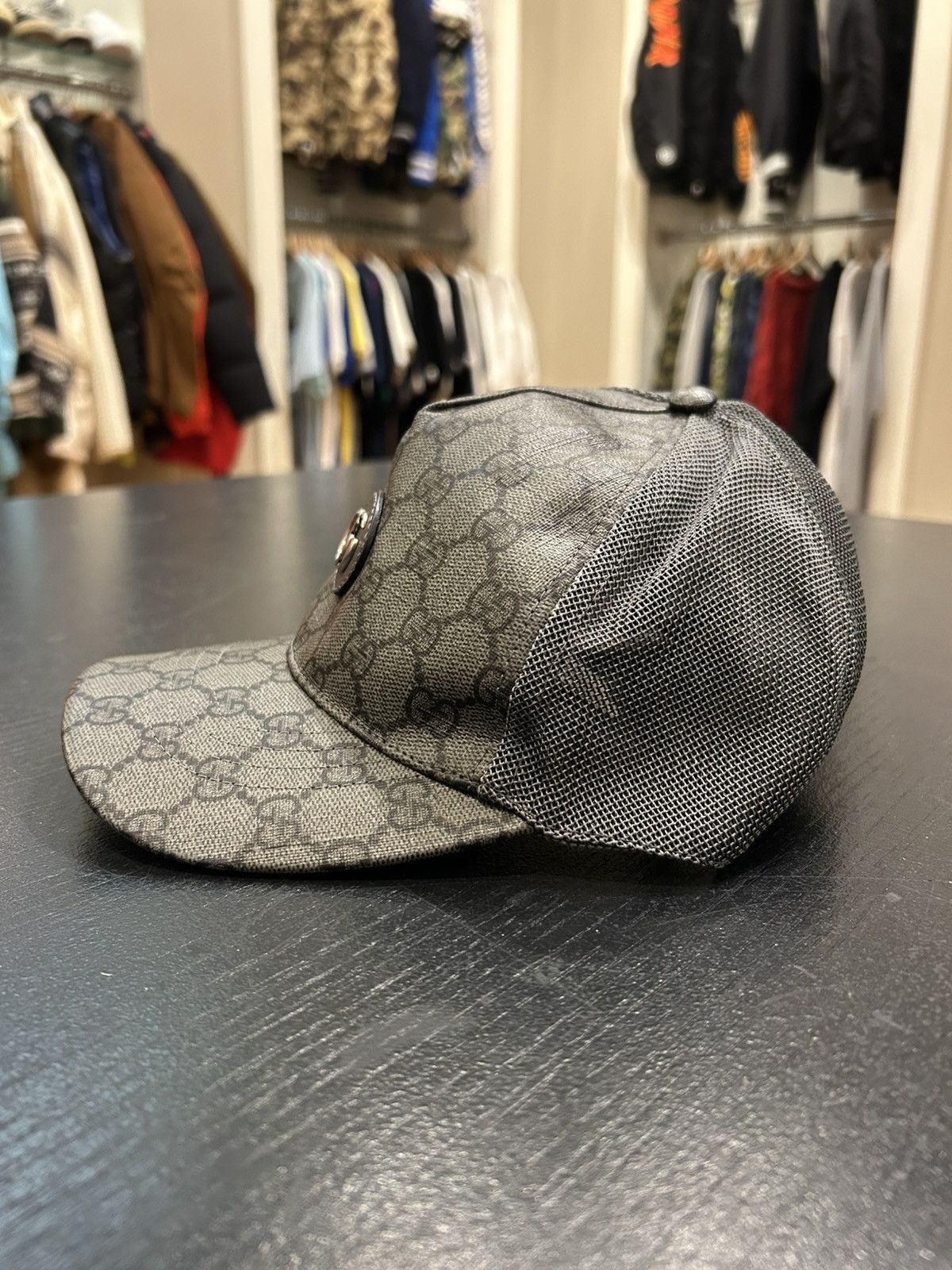 Gucci Gucci Monogram GG Hat - Grey Size ONE SIZE - 2 Thumbnail