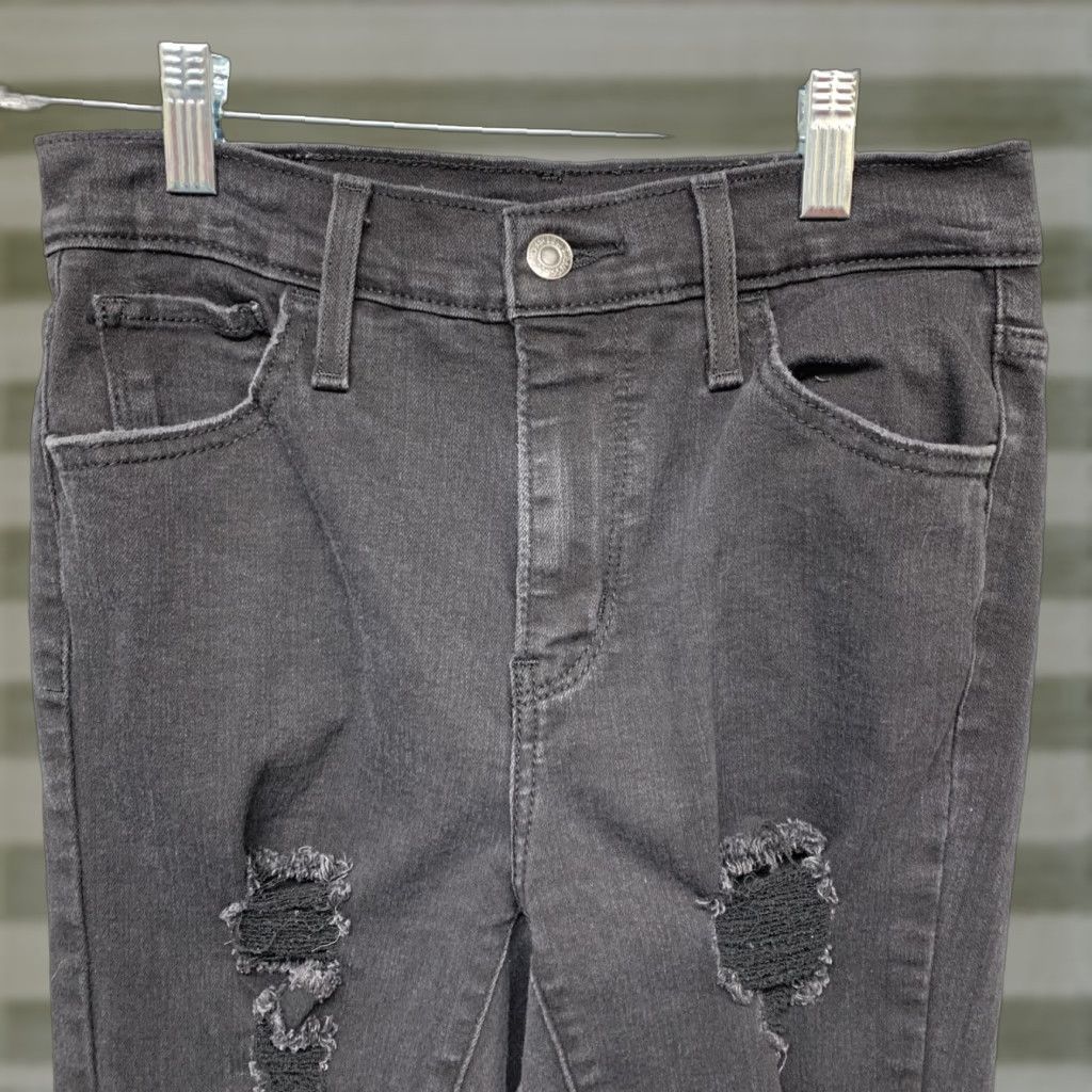 Levi's Levi's Levi Strauss 720 Skinny Jeans Black Women’s 26W 30L Designer Distressed Levis Jeans Size 26" / US 2 / IT 38 - 1 Thumbnail