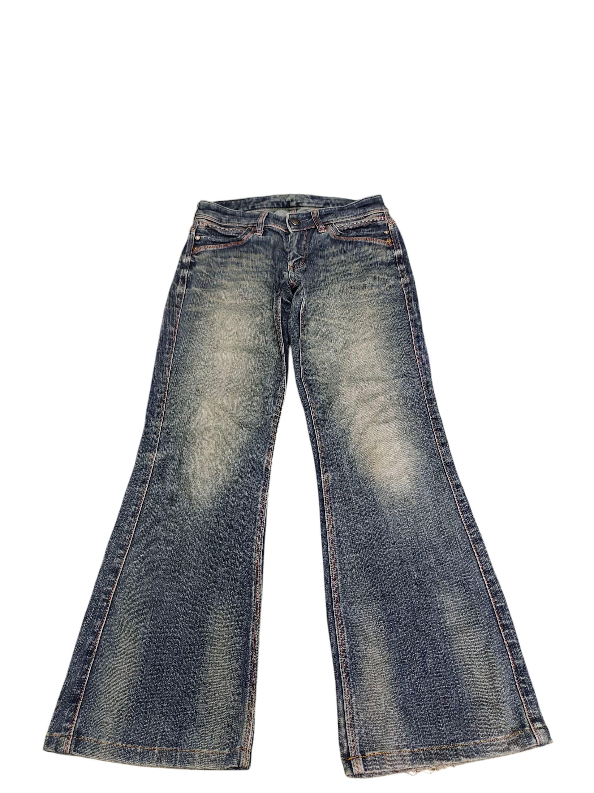 Le Grande Bleu (L.G.B.) Flare Jeans brappers Clawmark Faded Bootcut Low Rise Size US 29 - 8 Thumbnail