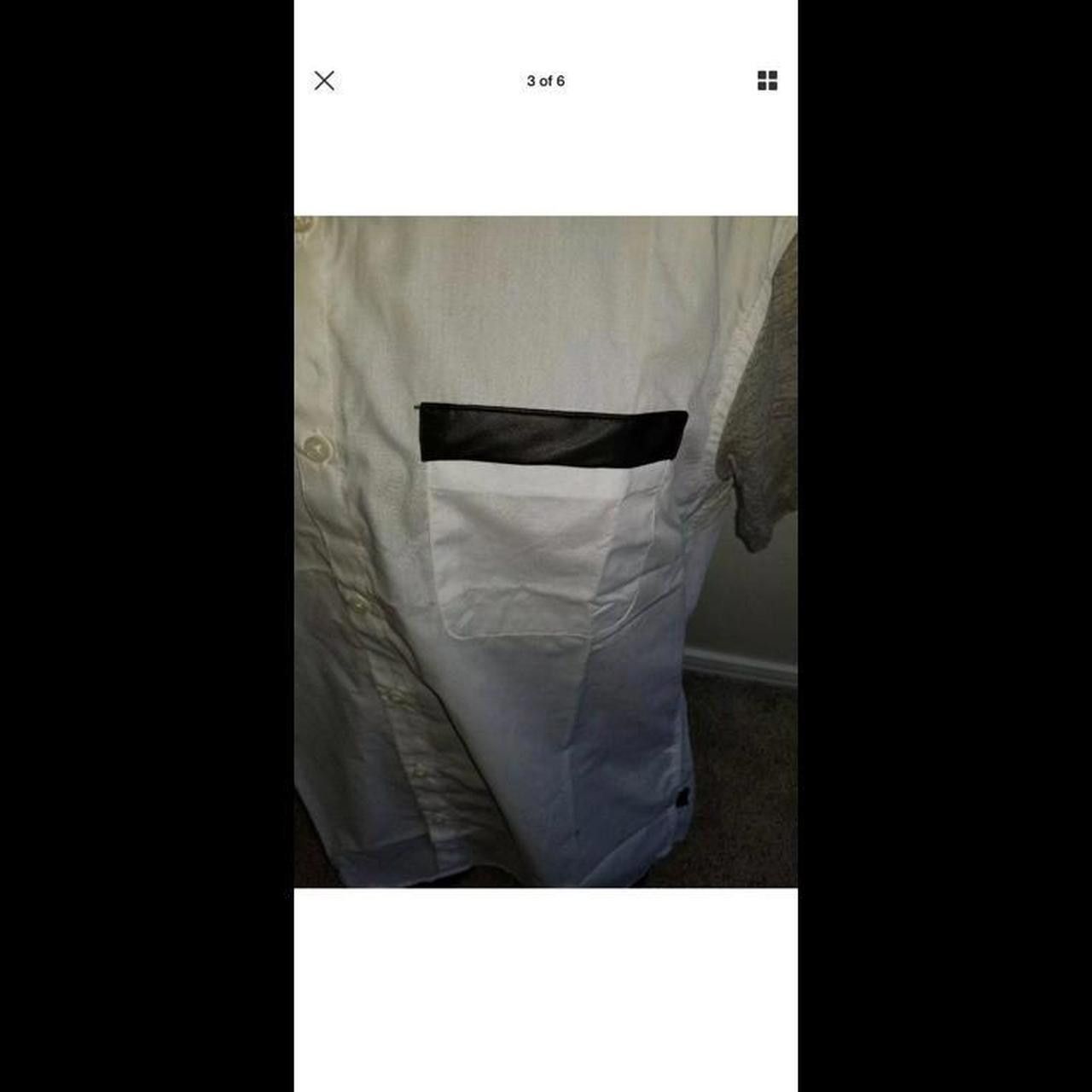 Designer Kenneth Cole Reaction Short Sleeve Pleather Size US L / EU 52-54 / 3 - 3 Thumbnail