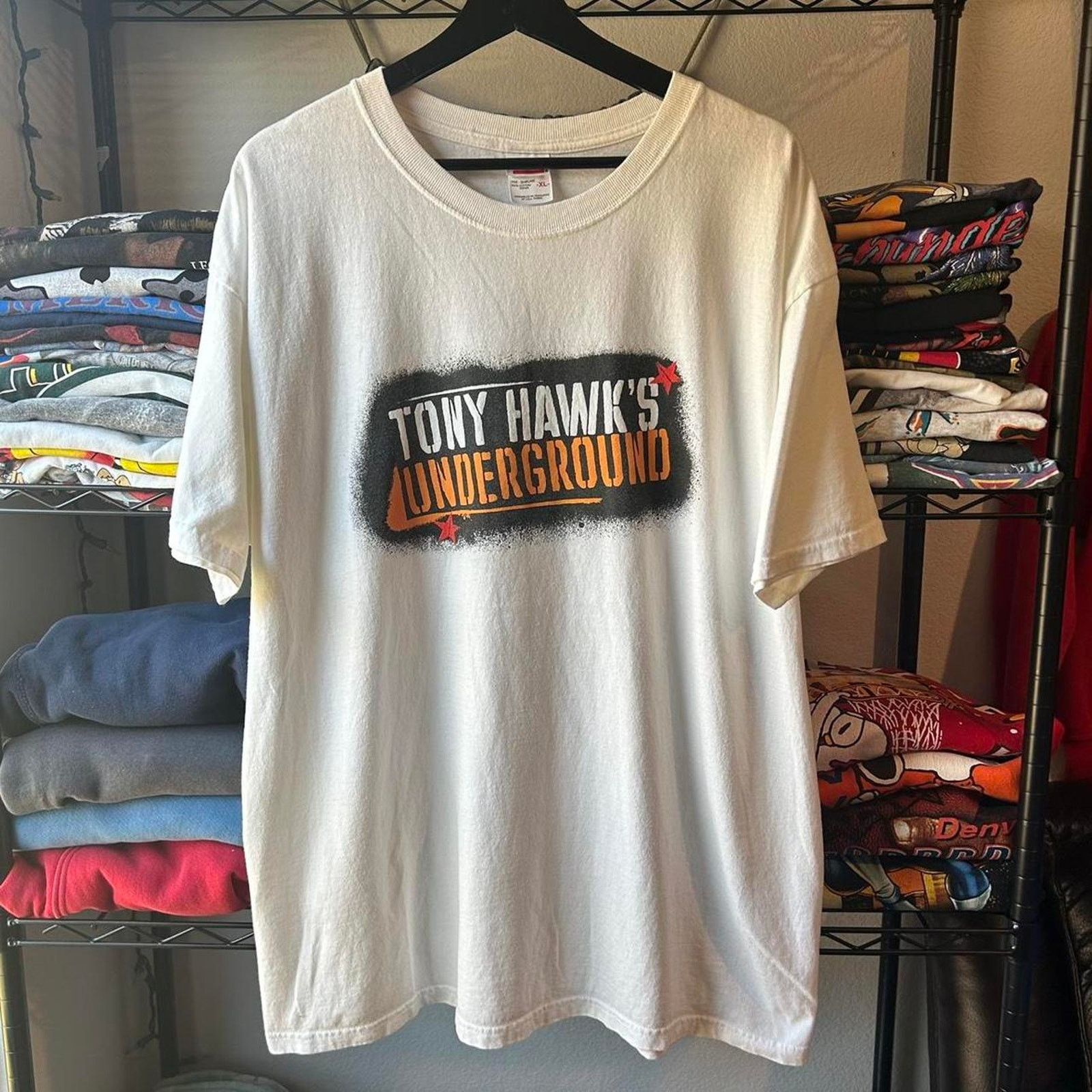 Image of Vintage 2000S Tony Hawk Underground in White, Men's (Size XL)