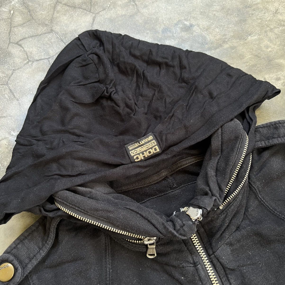 14th Addiction 2000s DOHC Vkei Style Zip Pocket Hooded Vest Size US L / EU 52-54 / 3 - 5 Thumbnail