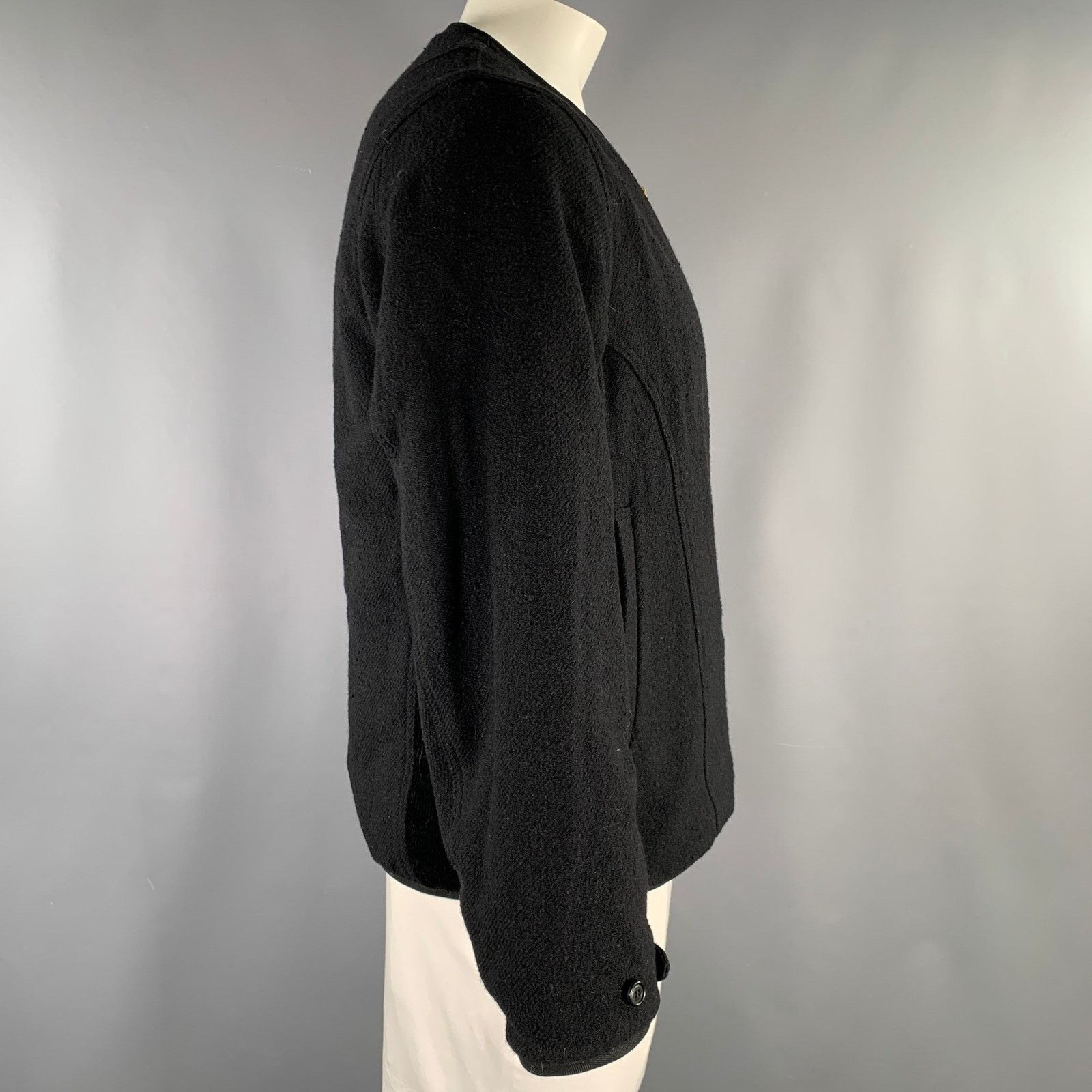 Visvim VISVIM Size L Black Textured Wool Linen Reversible Jacket Size L / US 10 / IT 46 - 3 Thumbnail