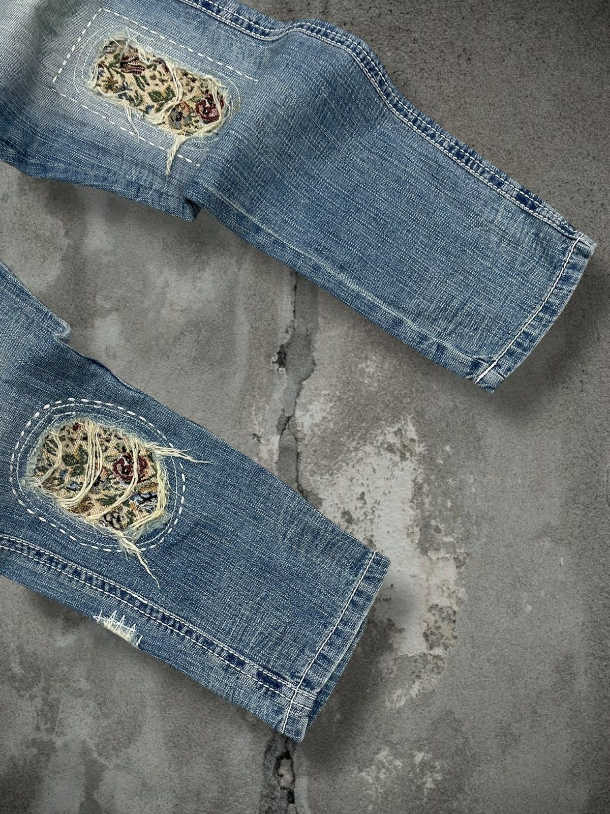 Hysteric Glamour Vintage Japan Drabito Stitch Double Waist Distressed Denim Size US 32 / EU 48 - 4 Thumbnail