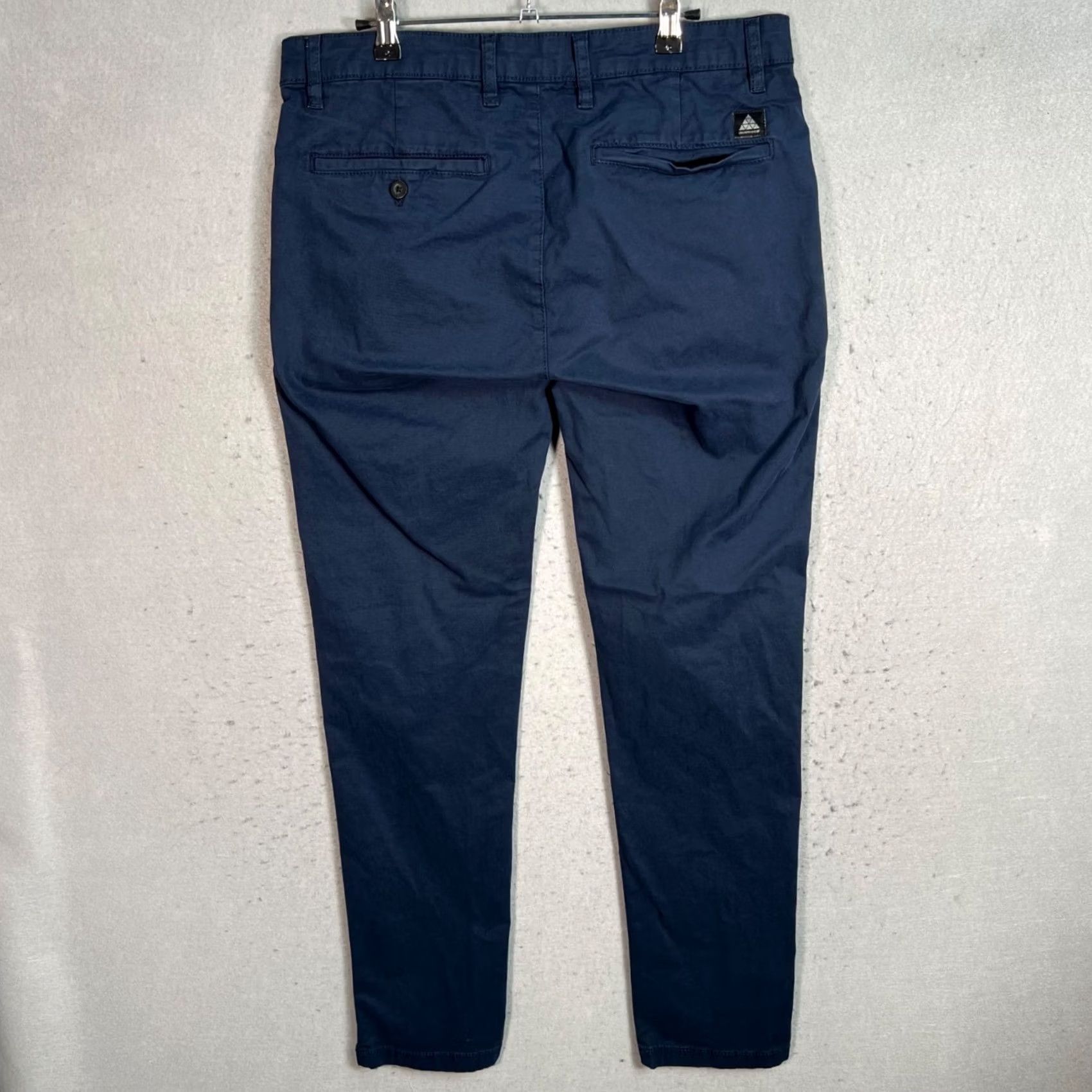 Zara Zara Pants Mens Size 34 Navy Blue Chino Cotton Blend Slim Fit Size US 34 / EU 50 - 2 Thumbnail