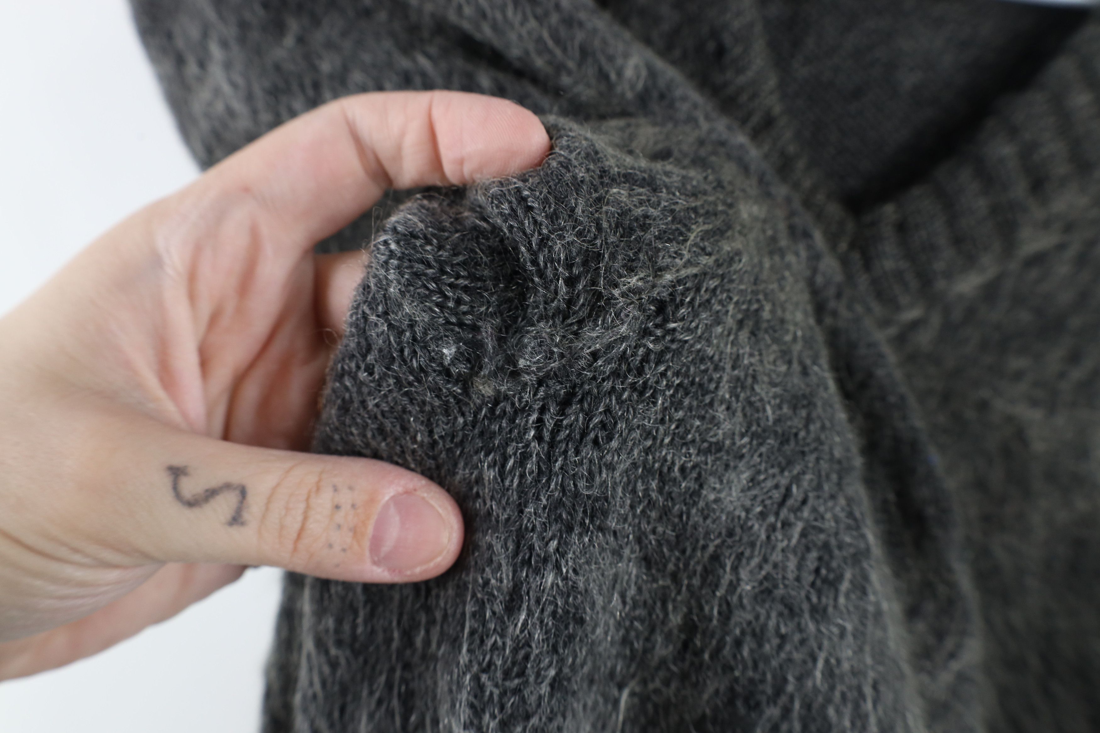 Vintage Vintage 40s 50s Streetwear Wool Shag Knit Sweater Gray Size US S / EU 44-46 / 1 - 8 Thumbnail