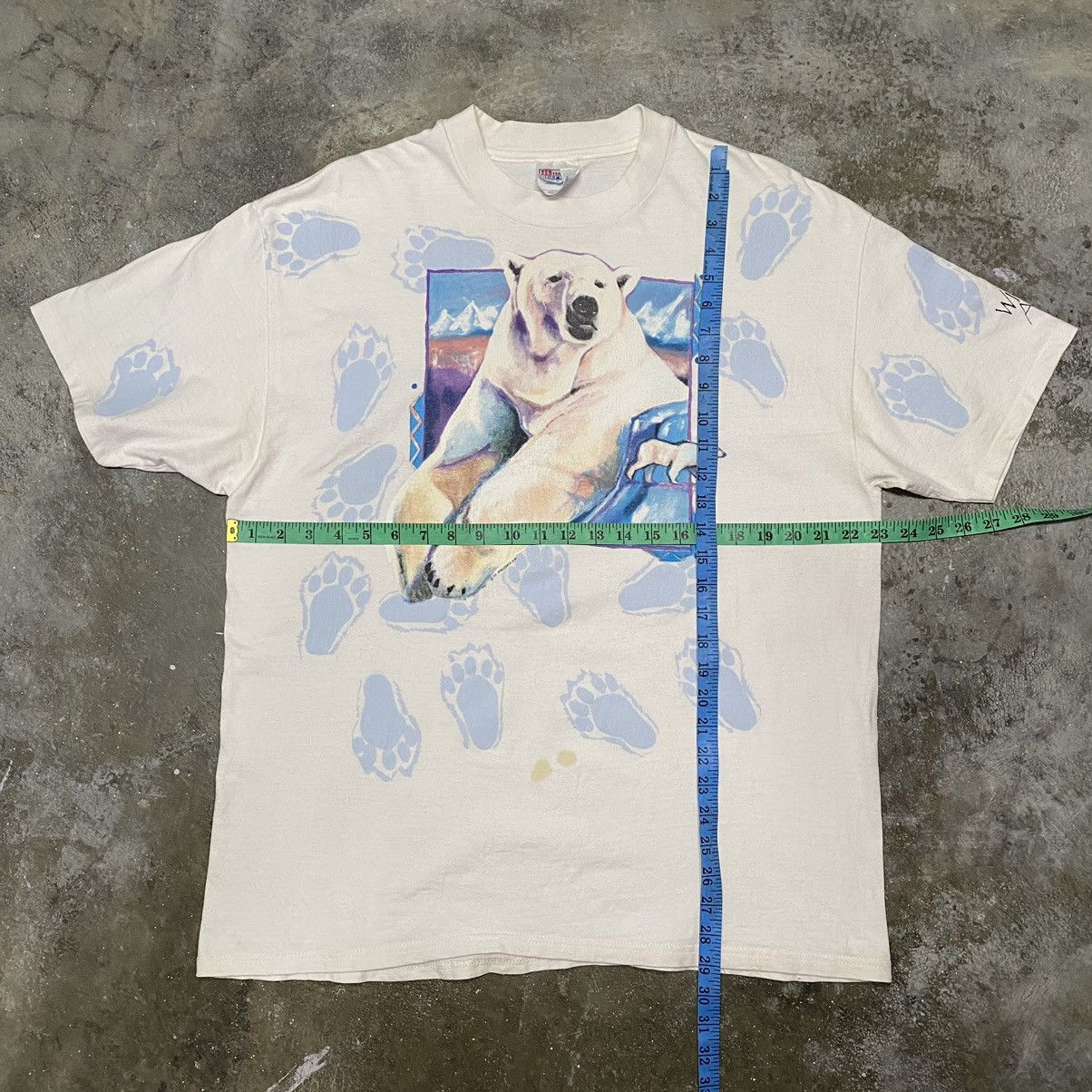 Habitat × Vintage Vintage 90’s Sea World Polar Bear Alloverprint T Shirt Size US XL / EU 56 / 4 - 14 Thumbnail