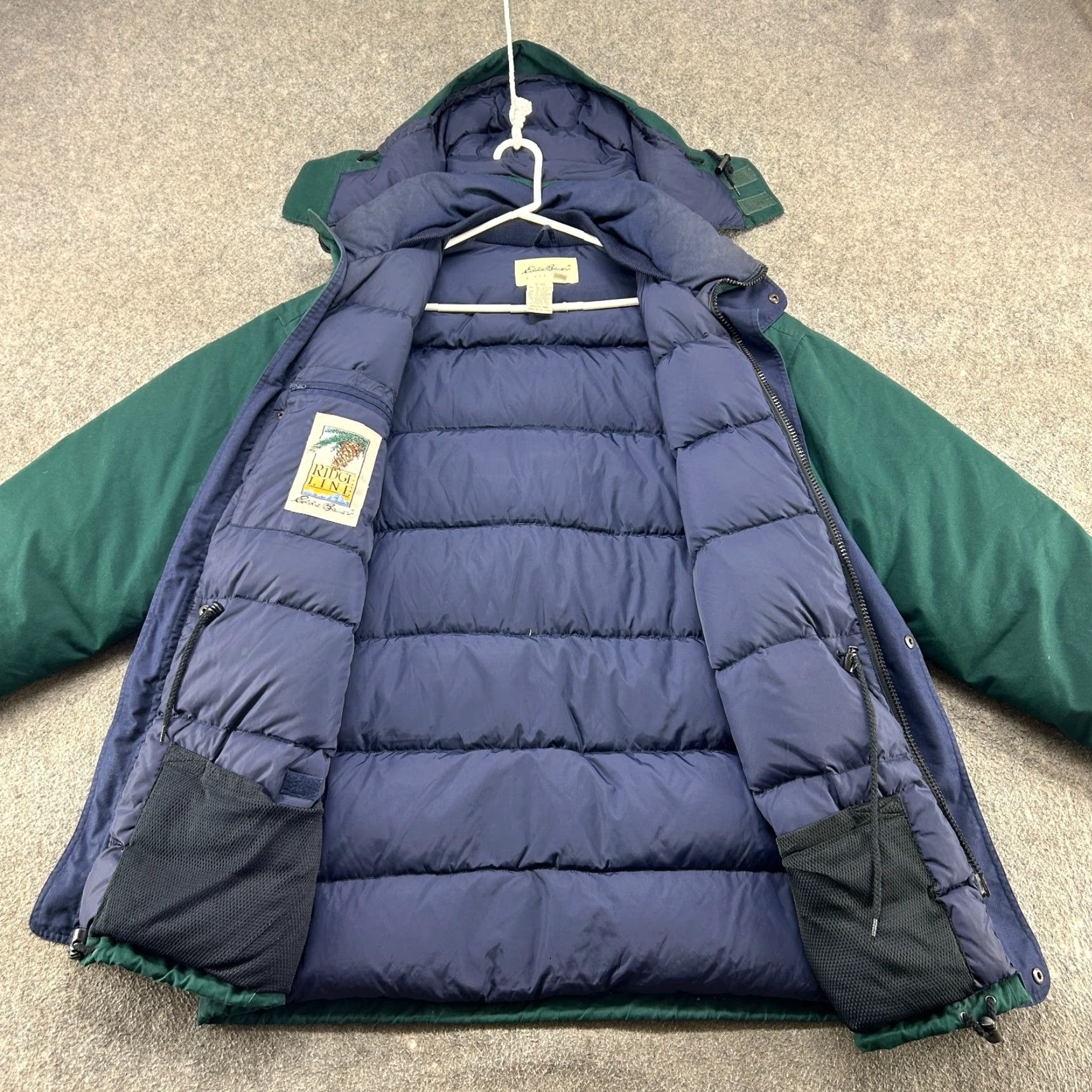 Eddie Bauer VINTAGE Eddie Bauer Jacket Mens L Green Puffer Hooded Goose Down Ridge Line 90s Size US L / EU 52-54 / 3 - 2 Thumbnail