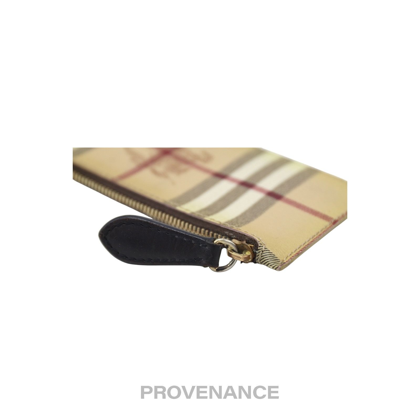 Burberry 🔴 Burberry Zip Pouch - Haymarket Check Chocolate Brown Size ONE SIZE - 5 Thumbnail