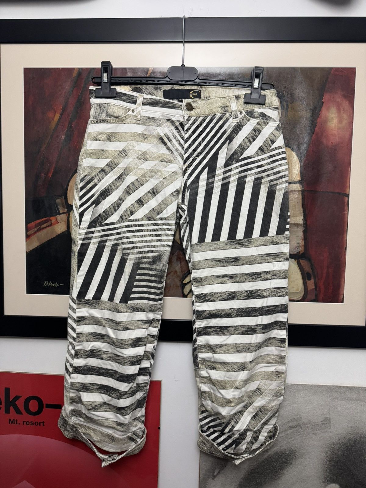Roberto Cavalli Just Cavalli Zebra Print 3/4 Pants Avant Garde Vintage Rare Size 28" / US 6 / IT 42 - 1 Thumbnail