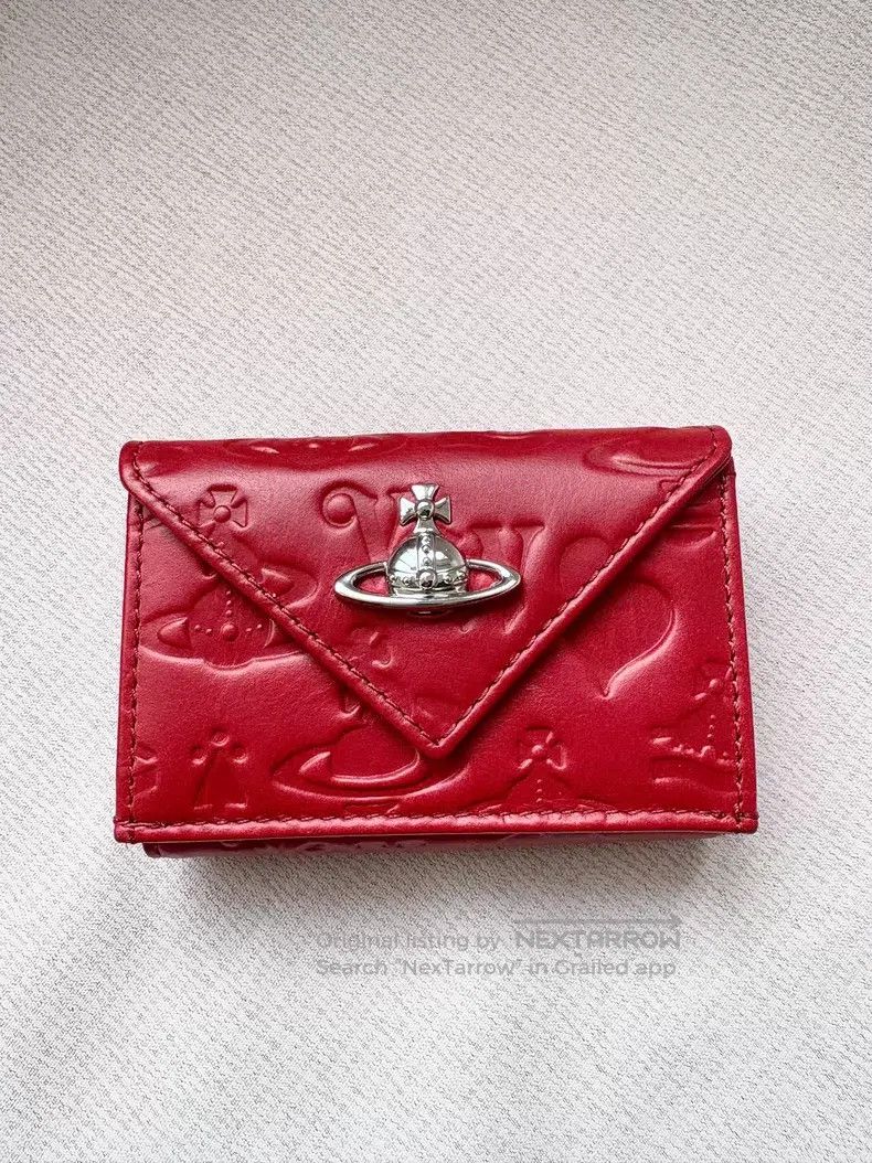 Vivienne Westwood Vivienne Westwood Red Saturn embossed tri-fold wallet Size ONE SIZE - 1 Thumbnail