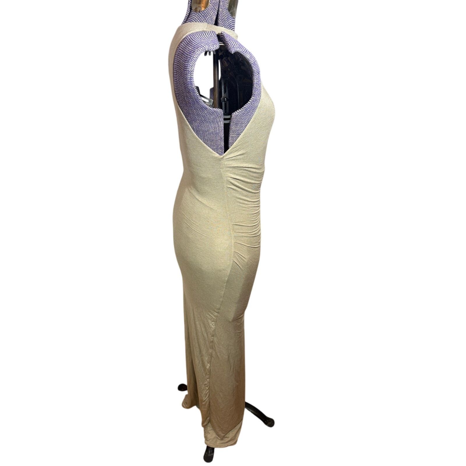 Other oh polly batch a taupe-10 7584 6 nwt maxi halter dress Size L / US 10 / IT 46 - 4 Thumbnail
