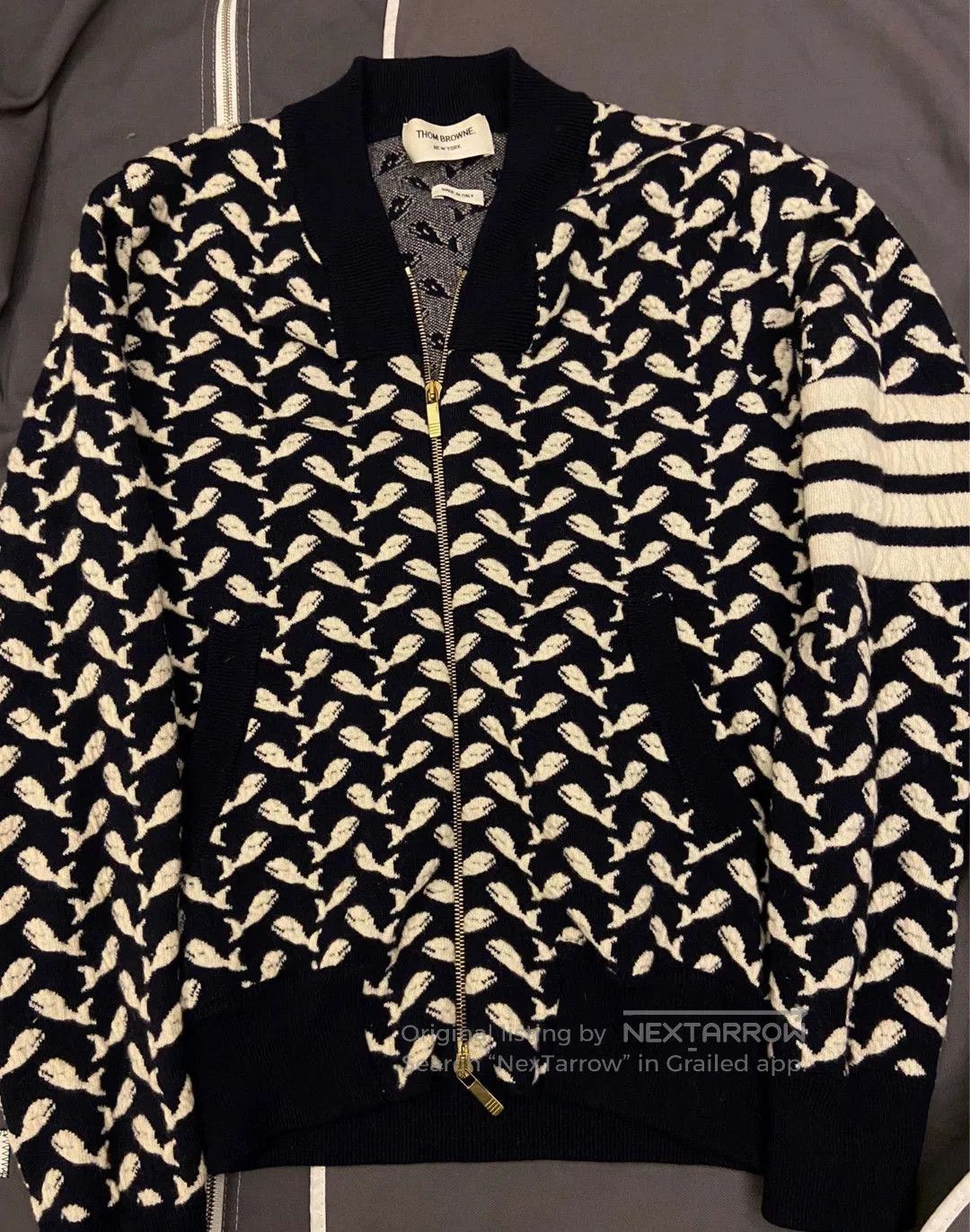 Thom Browne thom browne whale embroidery baseball jacket. Size US M / EU 48-50 / 2 - 1 Thumbnail