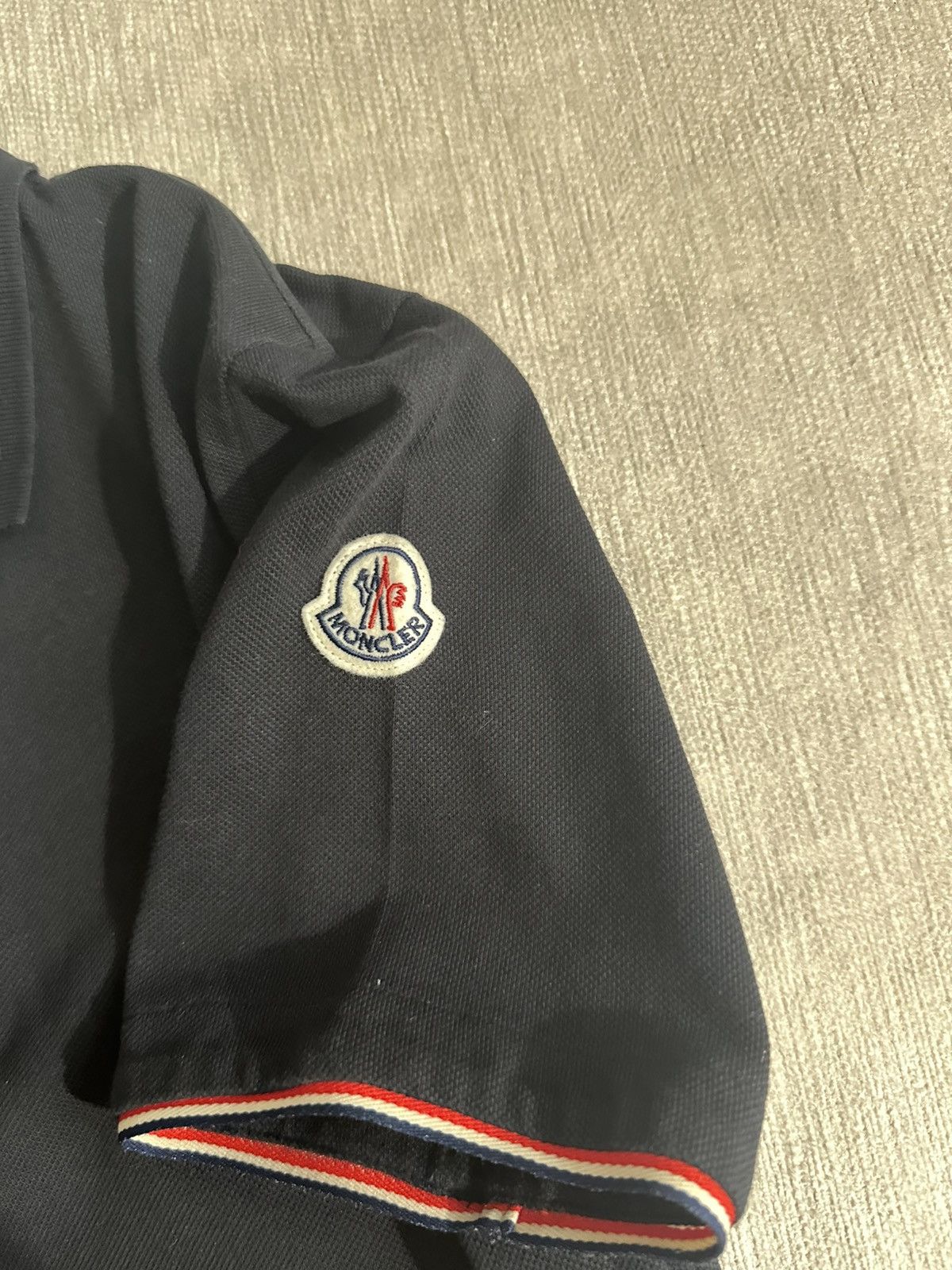 Moncler Moncler Logo-Patch Detail Polo Shirt Size US S / EU 44-46 / 1 - 4 Thumbnail