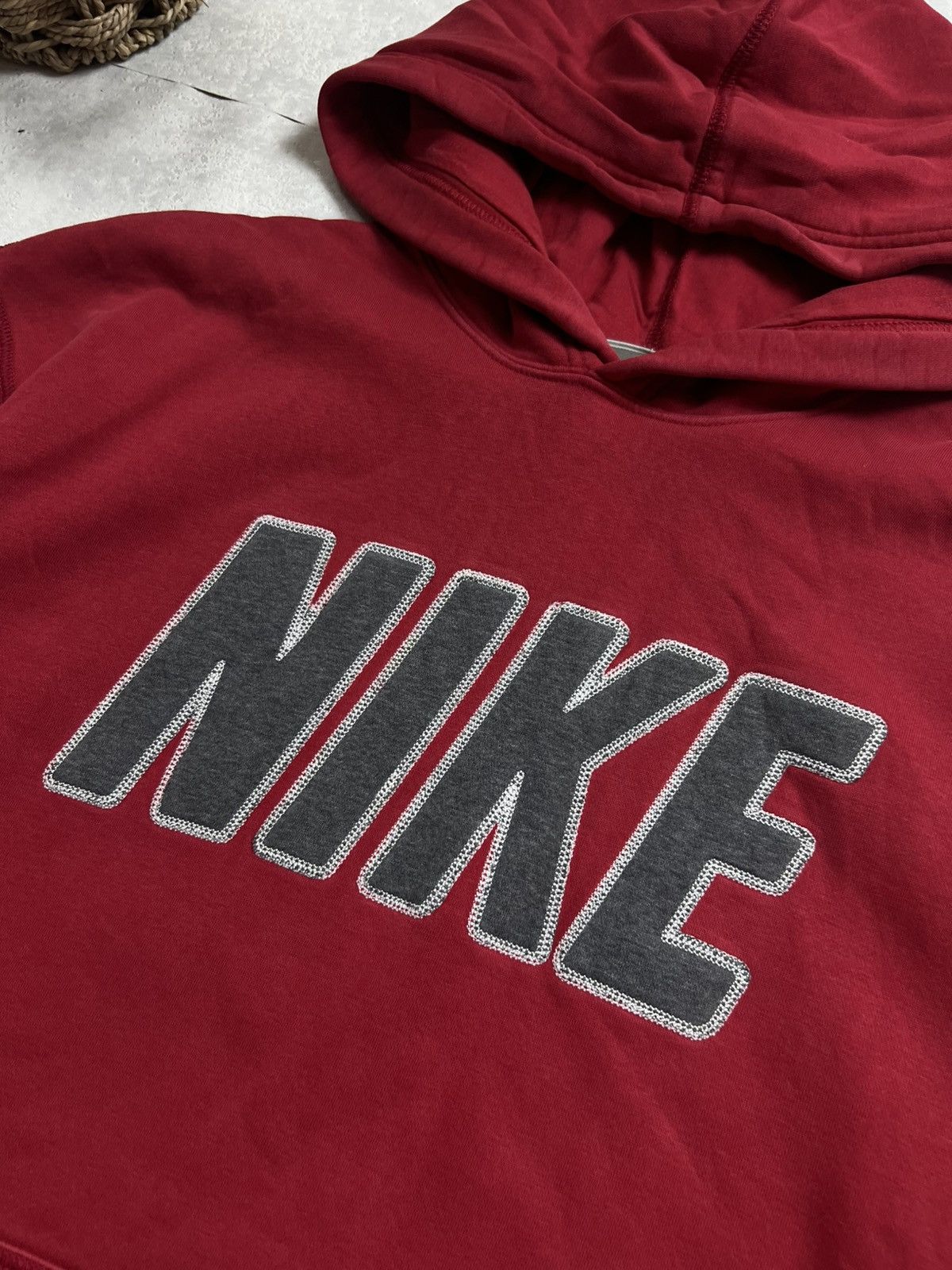Nike 00s Nike Big Embroidered Logo Spellout Vintage Retro Hoodie Size US XL / EU 56 / 4 - 4 Thumbnail