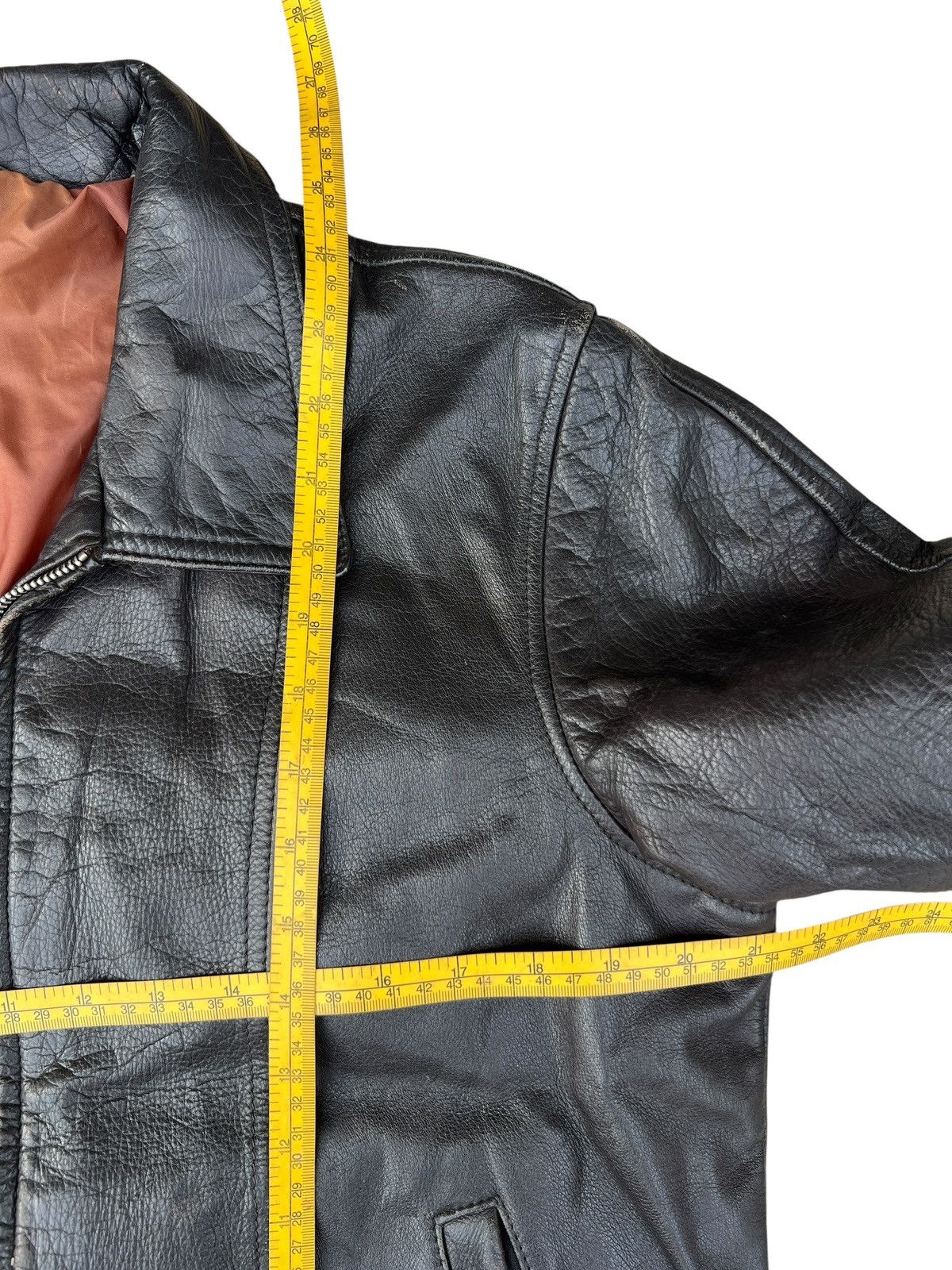 Vintage Vintage 80s Black Bomber Leather Jacket Size US M / EU 48-50 / 2 - 14 Thumbnail