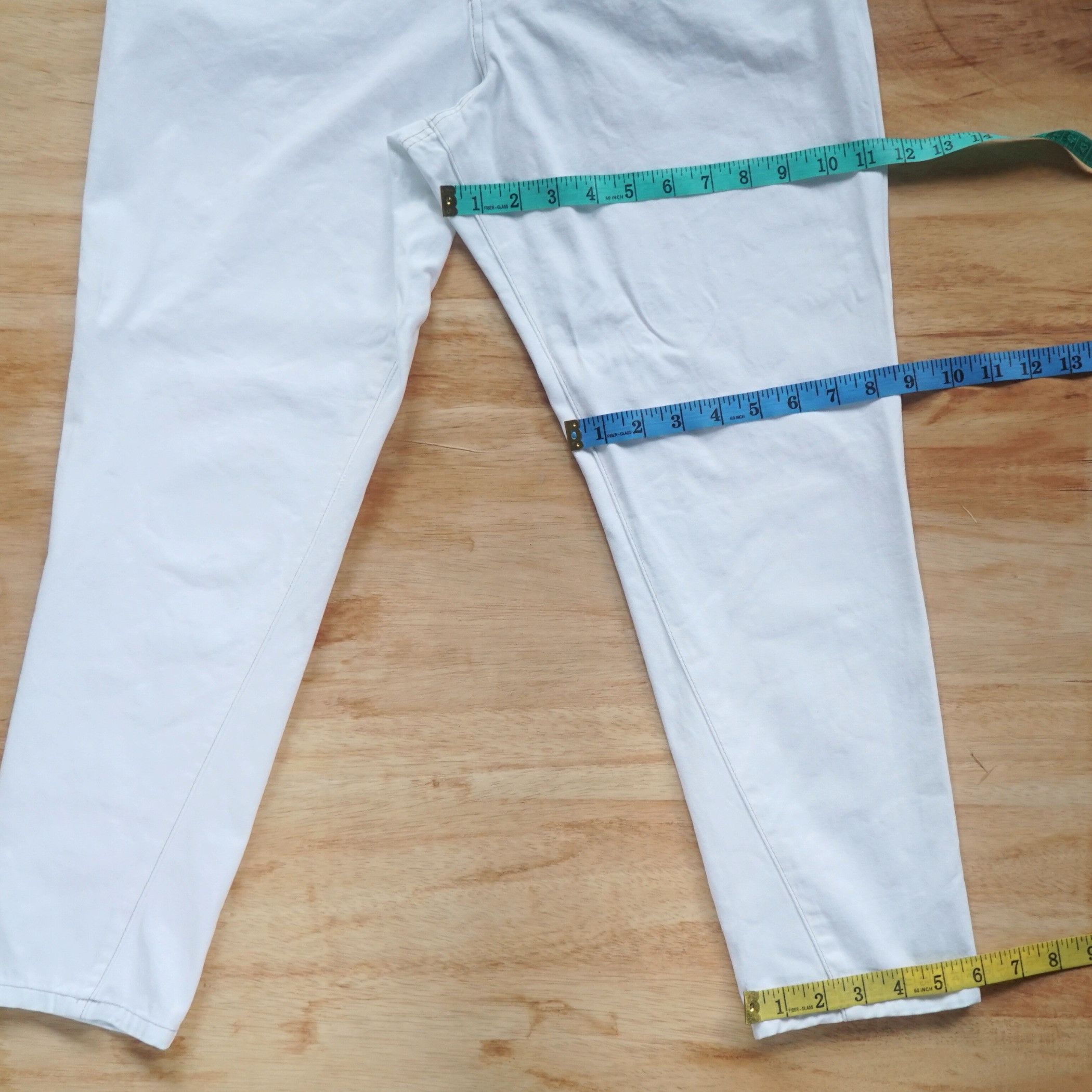 Japanese Brand AND IT_ High Waist Button-fly White Soft Denim Size 26" / US 2 / IT 38 - 10 Thumbnail