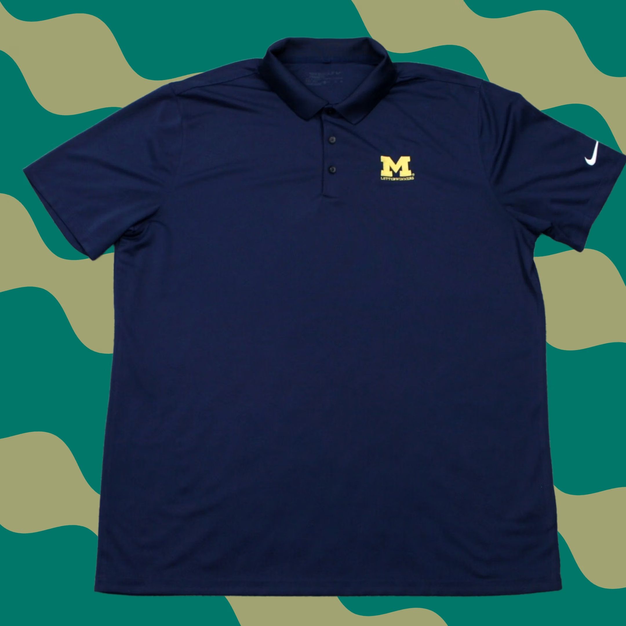 Nike Nike Golf Michigan Polo Shirt Mens XL Blue Dri-Fit Logo Letterwinners Polo Size US XL / EU 56 / 4 - 1 Thumbnail