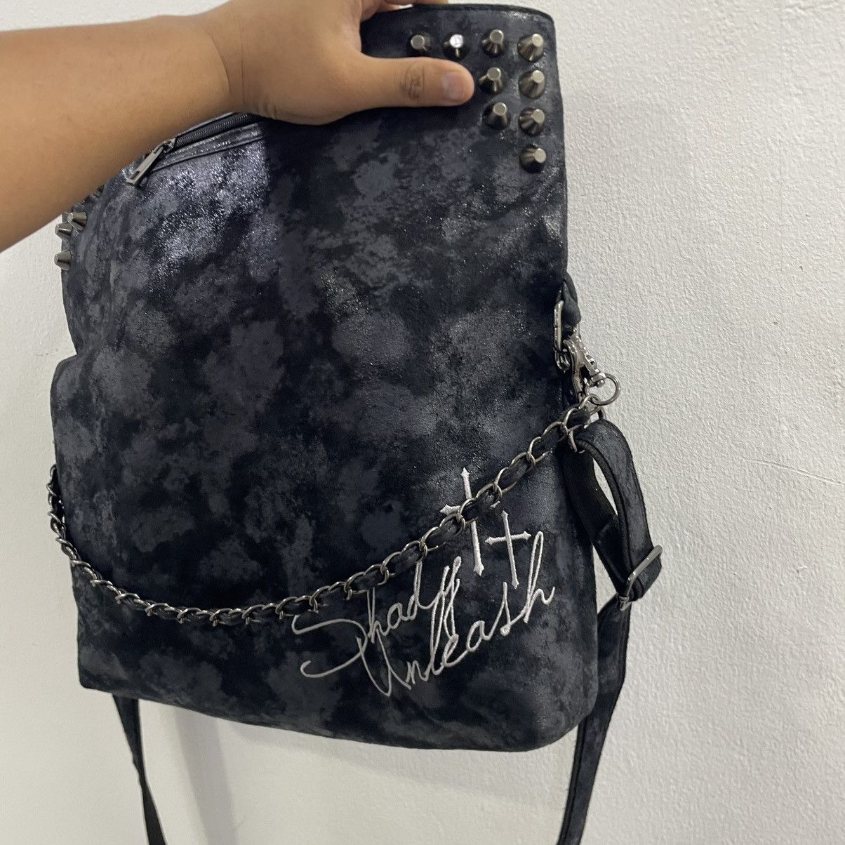 Beauty Beast Ghost Of Harlem Studed Punk Gothic Bag Size ONE SIZE - 8 Thumbnail