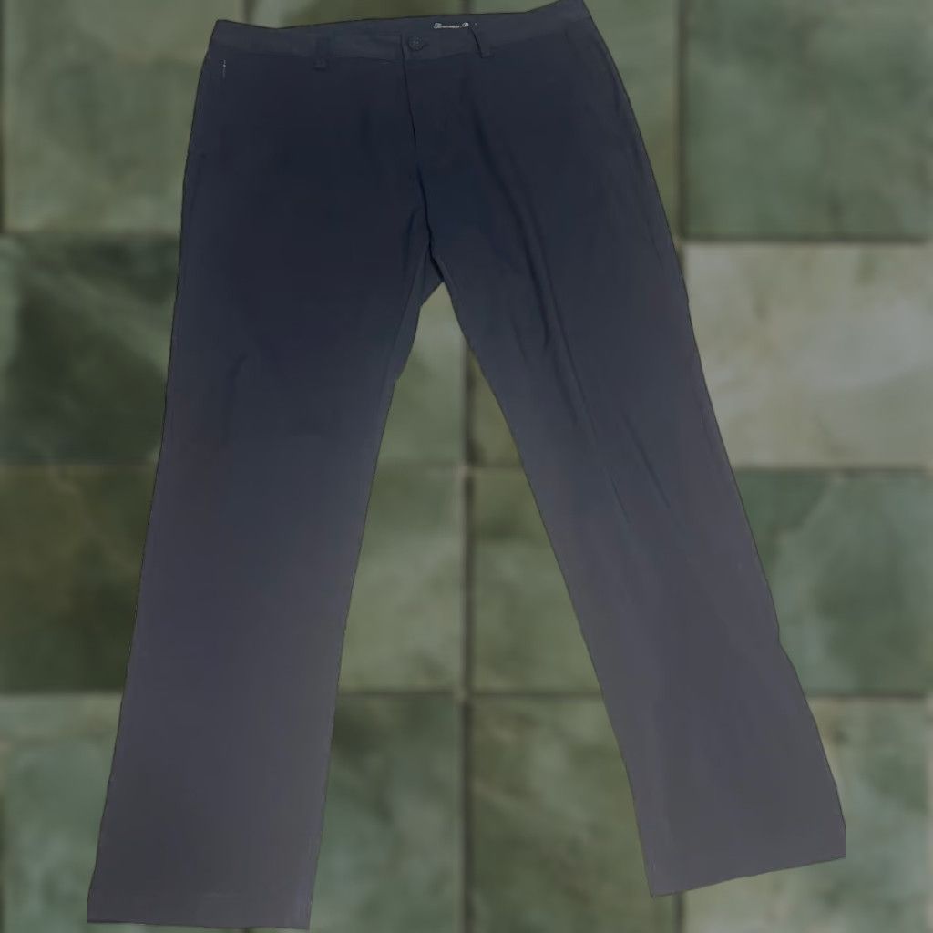 Tommy Bahama Tommy Bahama Pants 37X31 Khaki Blue Performance Chino Athleisure Golf Zip Pocket Size US 37 - 1 Thumbnail