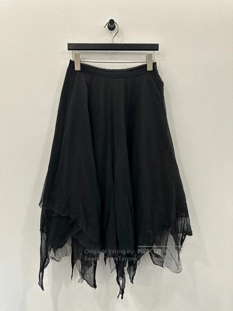 Marc Le Bihan Black Silk Skirt by Marc Le Bihan. Size US 34 / EU 50 - 2 Thumbnail