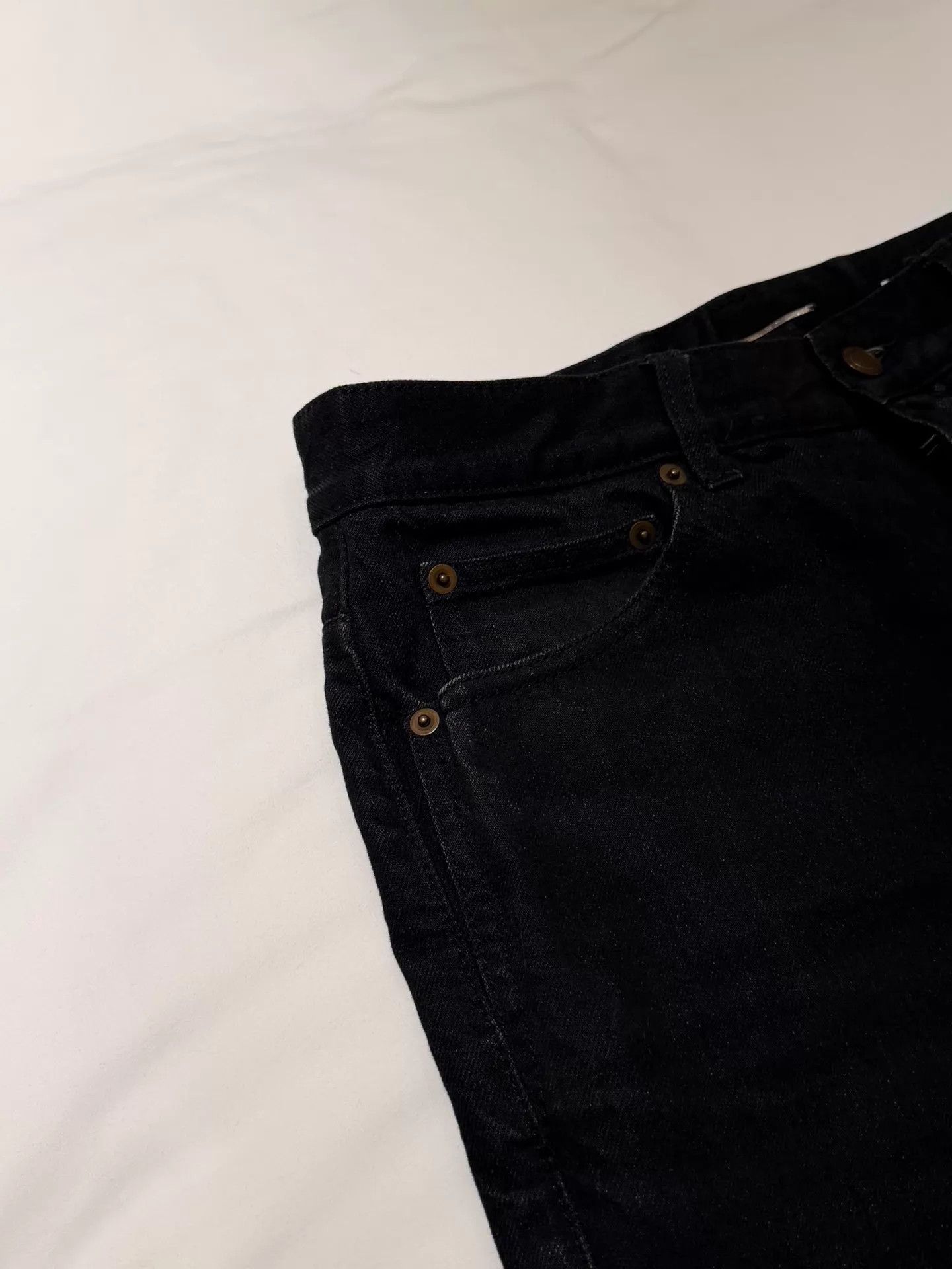 Saint Laurent Paris Saint Laurent SLP D25 Black Straight Leg Jeans Size US 30 / EU 46 - 2 Thumbnail