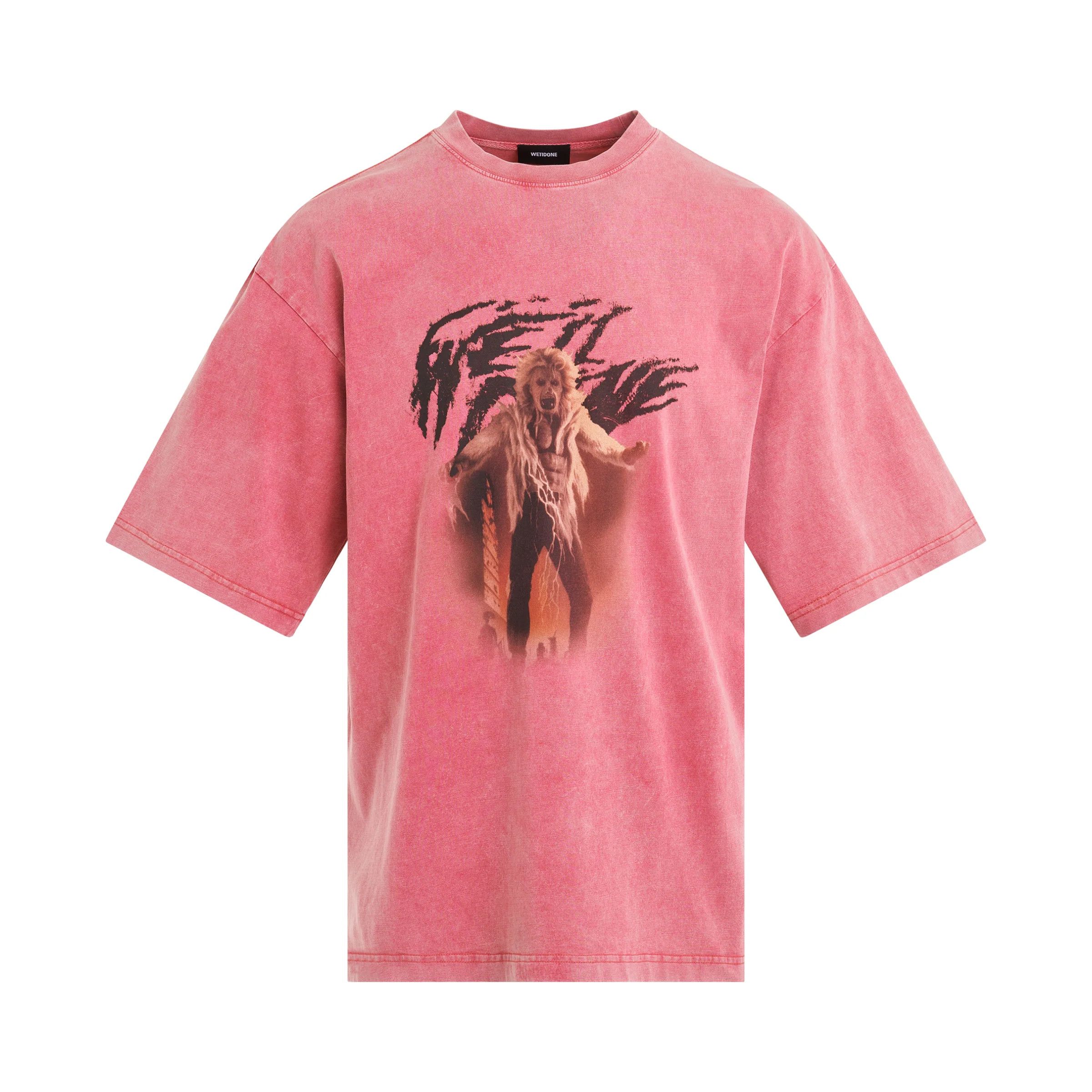 WE11DONE o1mris0824 Horror Print T-Shirt in Pink Size US M / EU 48-50 / 2 - 1 Thumbnail