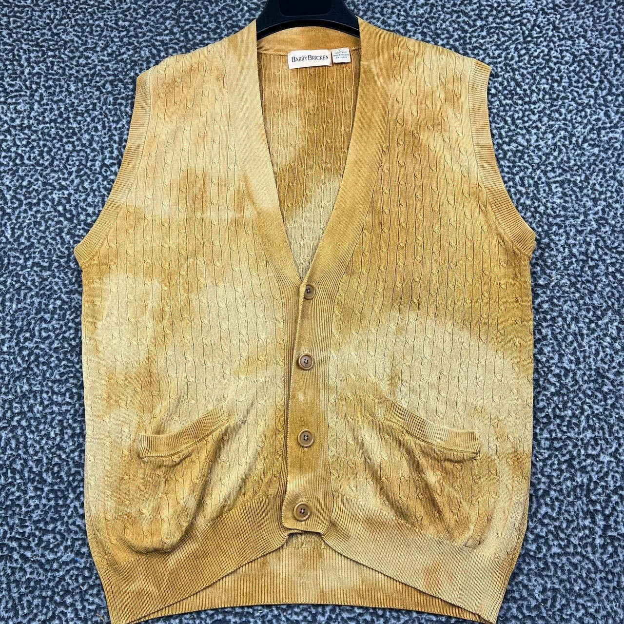 Barry Bricken Barry Bricken Cardigan Vest L Cable Knit Button Front 100% Size US L / EU 52-54 / 3 - 1 Thumbnail