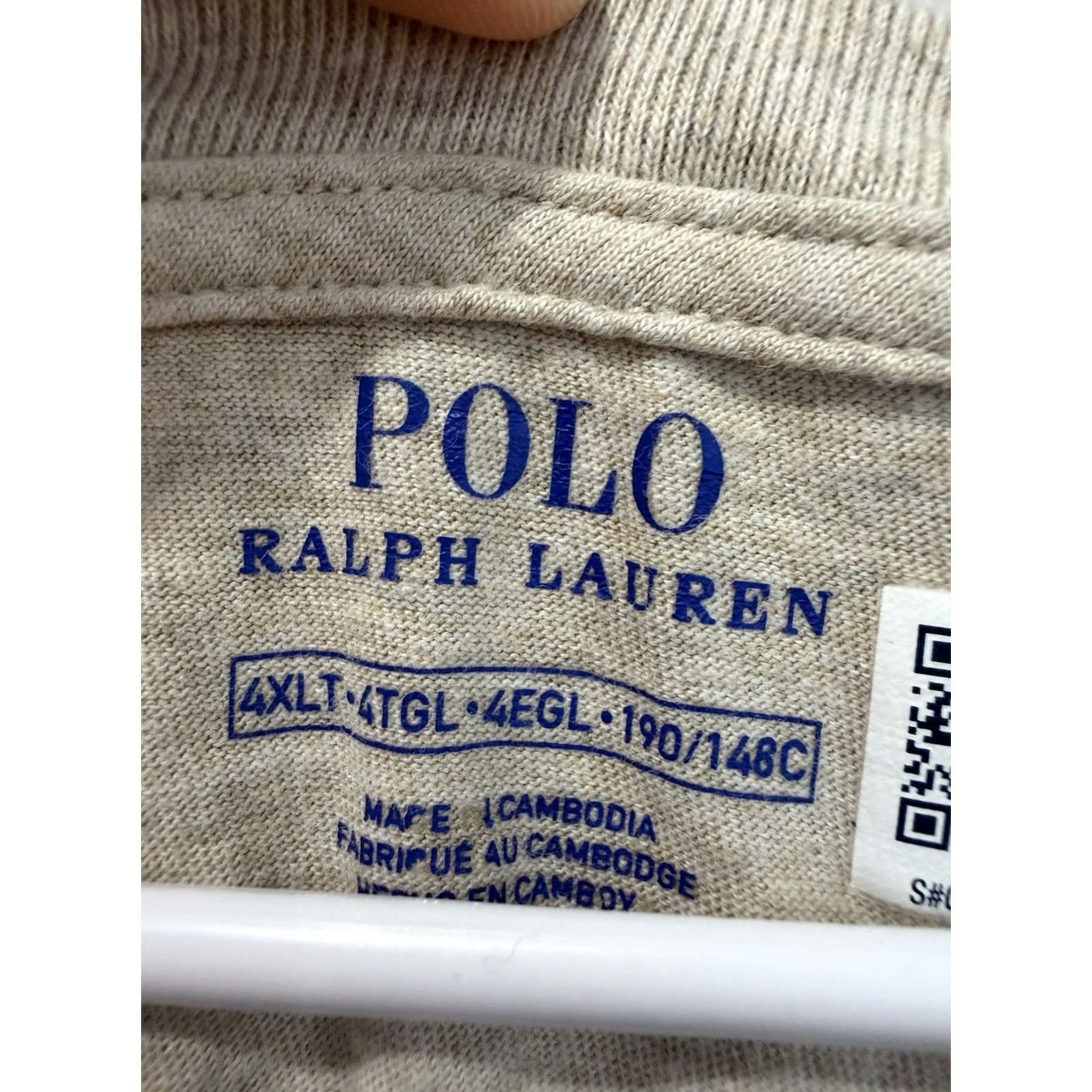 Ralph Lauren Ralph Lauren Men's 4XLT Beige T Shirt Size US XXL / EU 58 / 5 - 3 Thumbnail