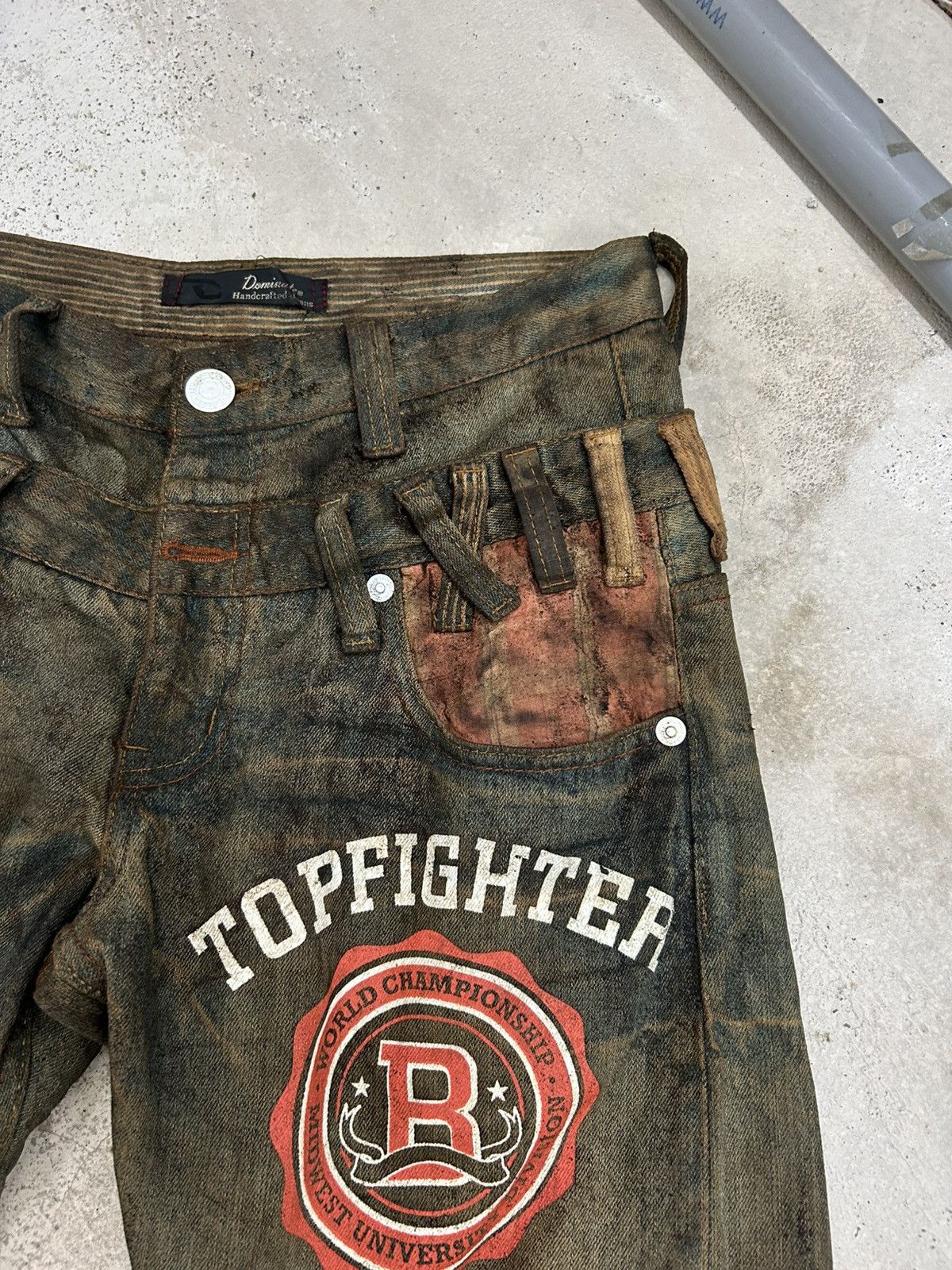 20471120 Vintage Dominate Japan Double Waist Mud Washed Dirty Wording Size US 30 / EU 46 - 9 Thumbnail