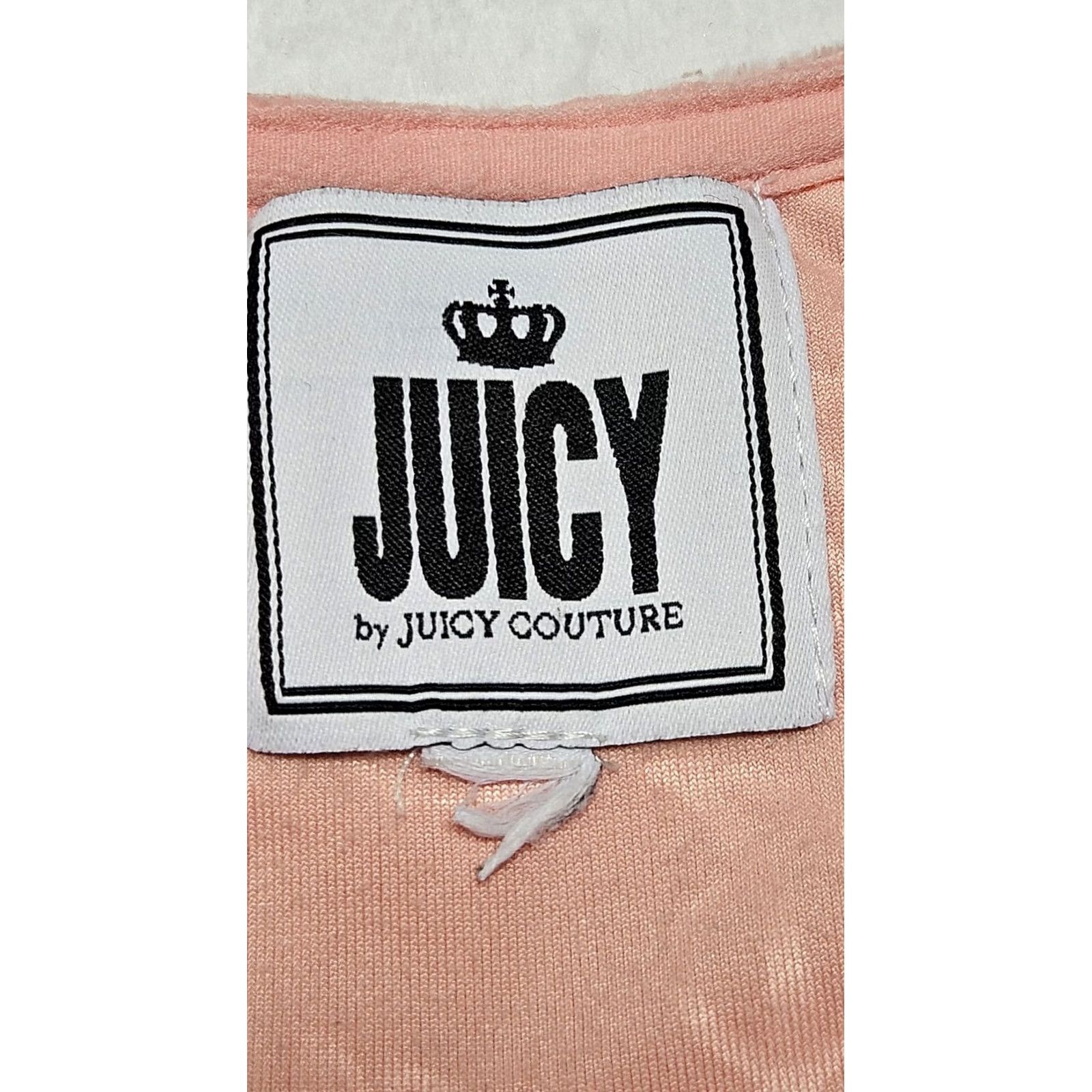 Juicy Couture VINTAGEJuicy Couture Pink Velour Full Zip Hoodie Track Jacket Womens L Velour Full Zip Logo Pattern Retro Jacket 90s Size L / US 10 / IT 46 - 8 Thumbnail