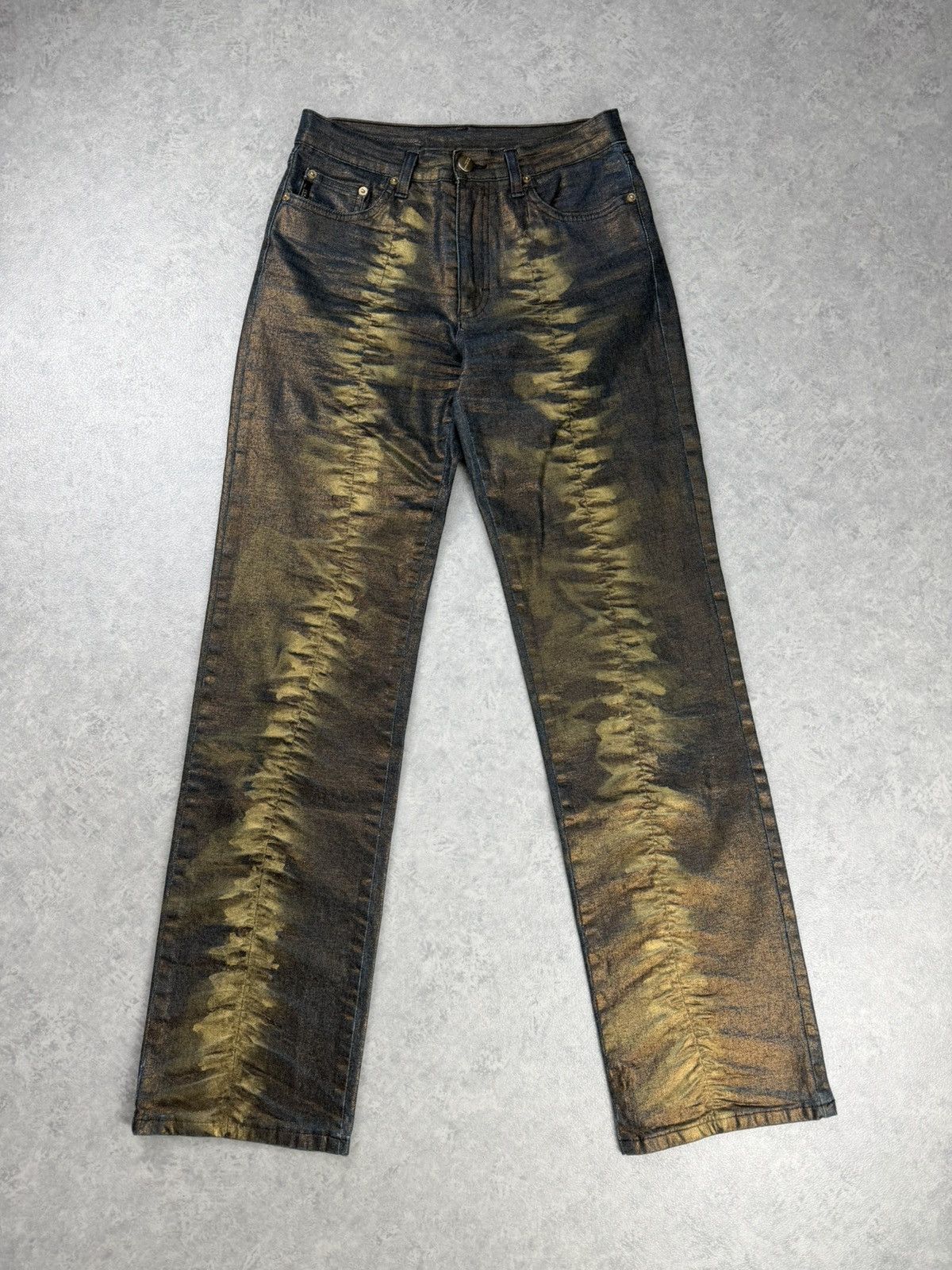 Iceberg Icejeans Metallic Coated Denim Jeans Made in Italy