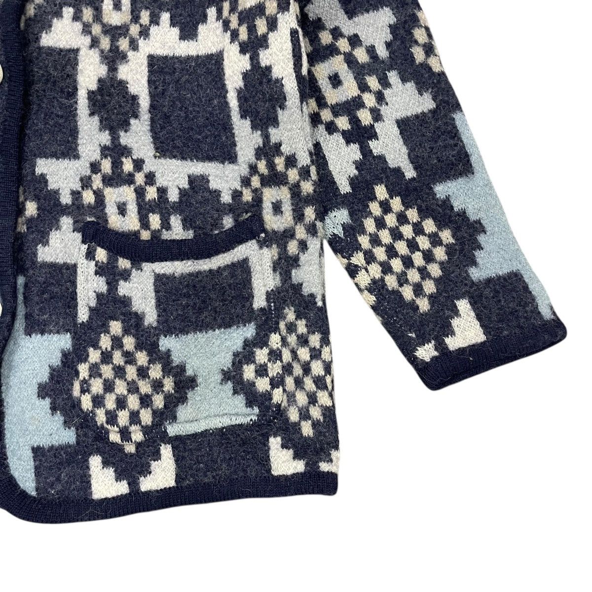 Native Vintage Vino Rouge Aztec Design Native Wool Button Jackets Size M / US 6-8 / IT 42-44 - 5 Thumbnail