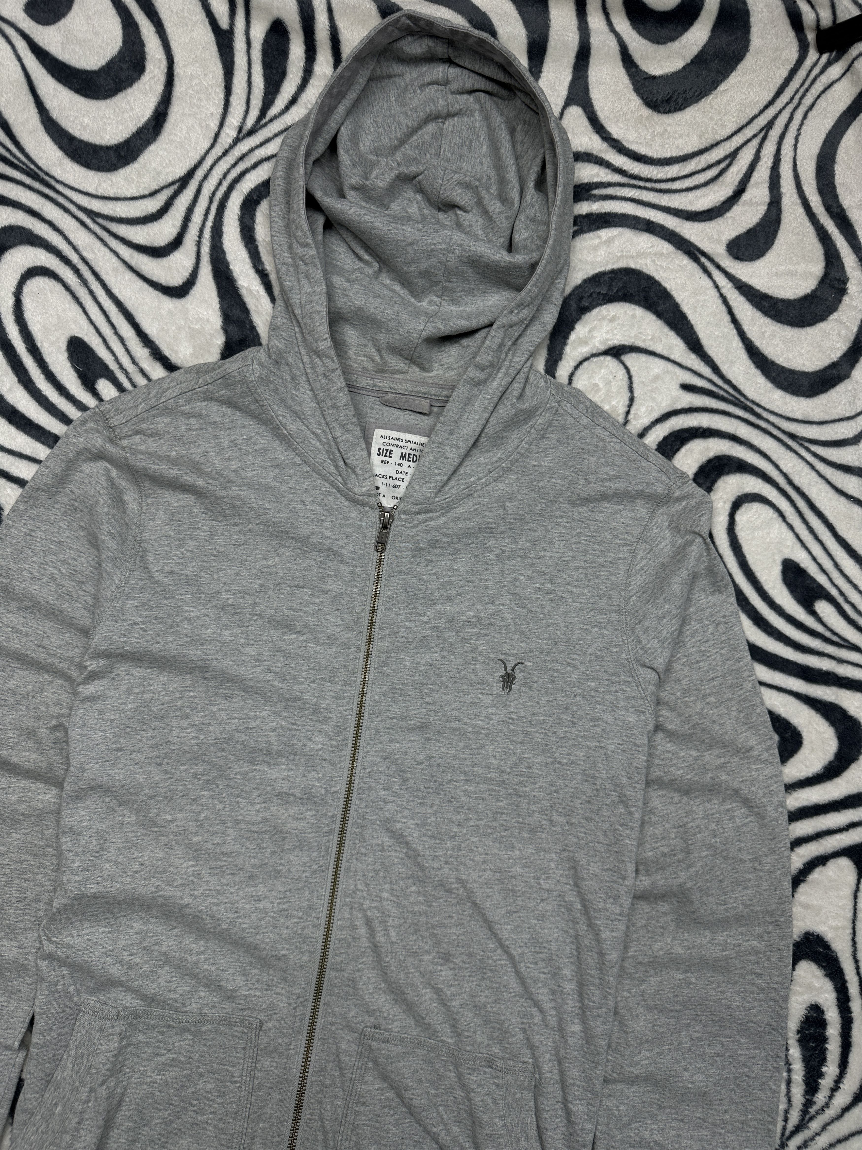 Allsaints AllSaints Mens Bolt Full Zip Hoodie Size US M / EU 48-50 / 2 - 2 Thumbnail