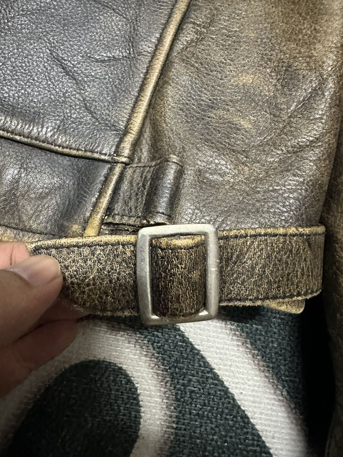 Uno Uomo leather jacket printed